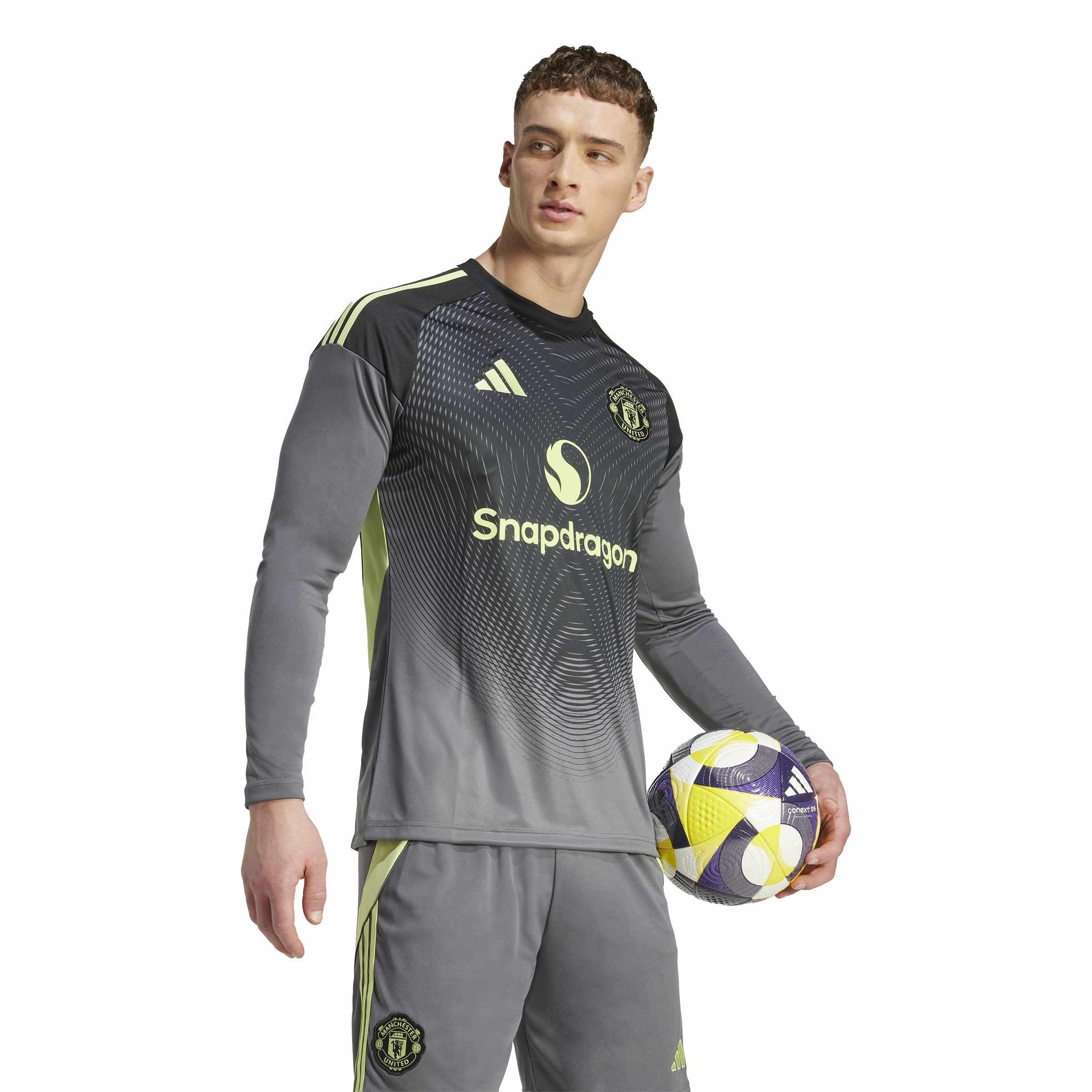 Grey - adidas - Manchester United Long Sleeve Goalkeeper Shirt 2025 2026 Adults - 5