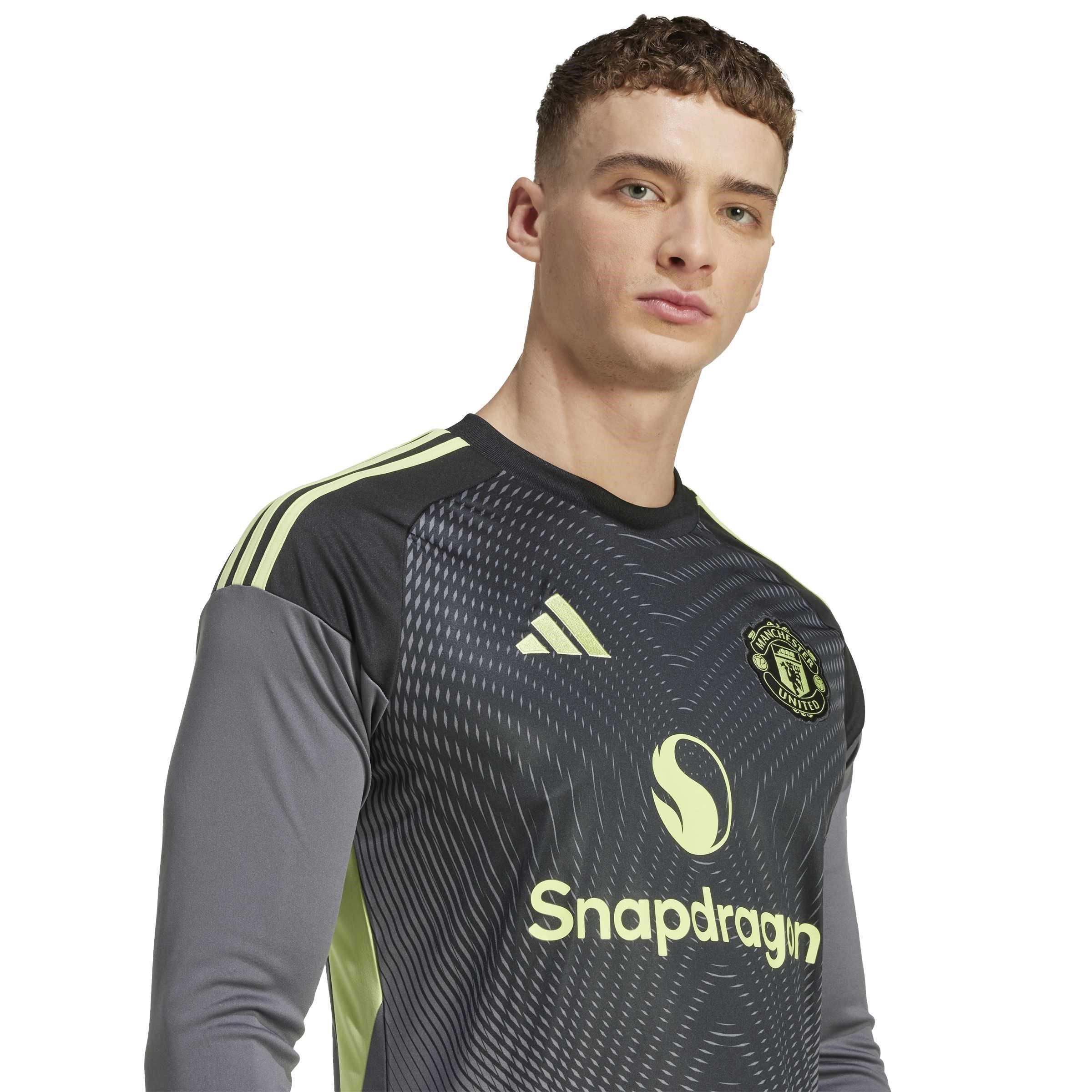 Grey - adidas - Manchester United Long Sleeve Goalkeeper Shirt 2025 2026 Adults - 6