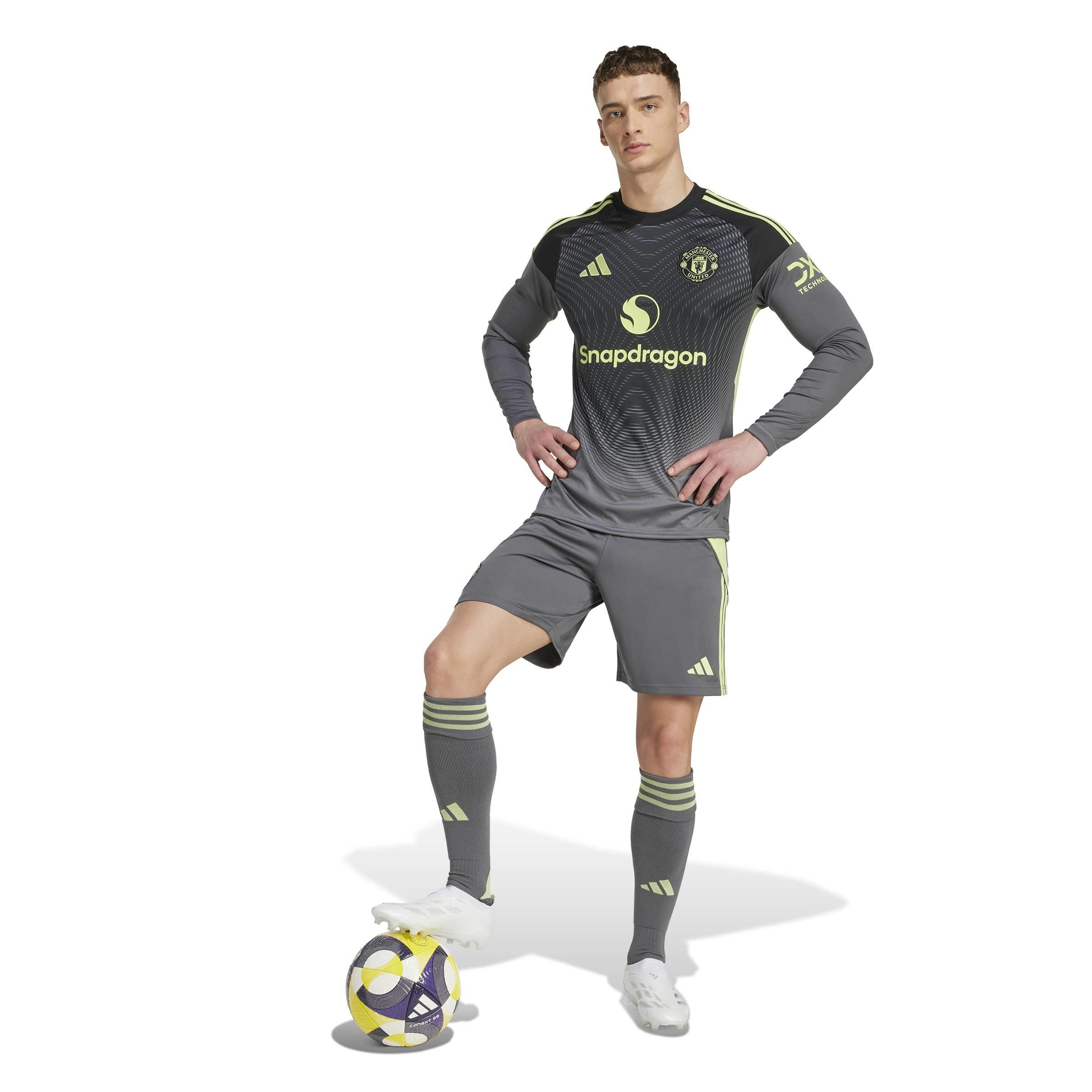 Grey - adidas - Manchester United Long Sleeve Goalkeeper Shirt 2025 2026 Adults - 7