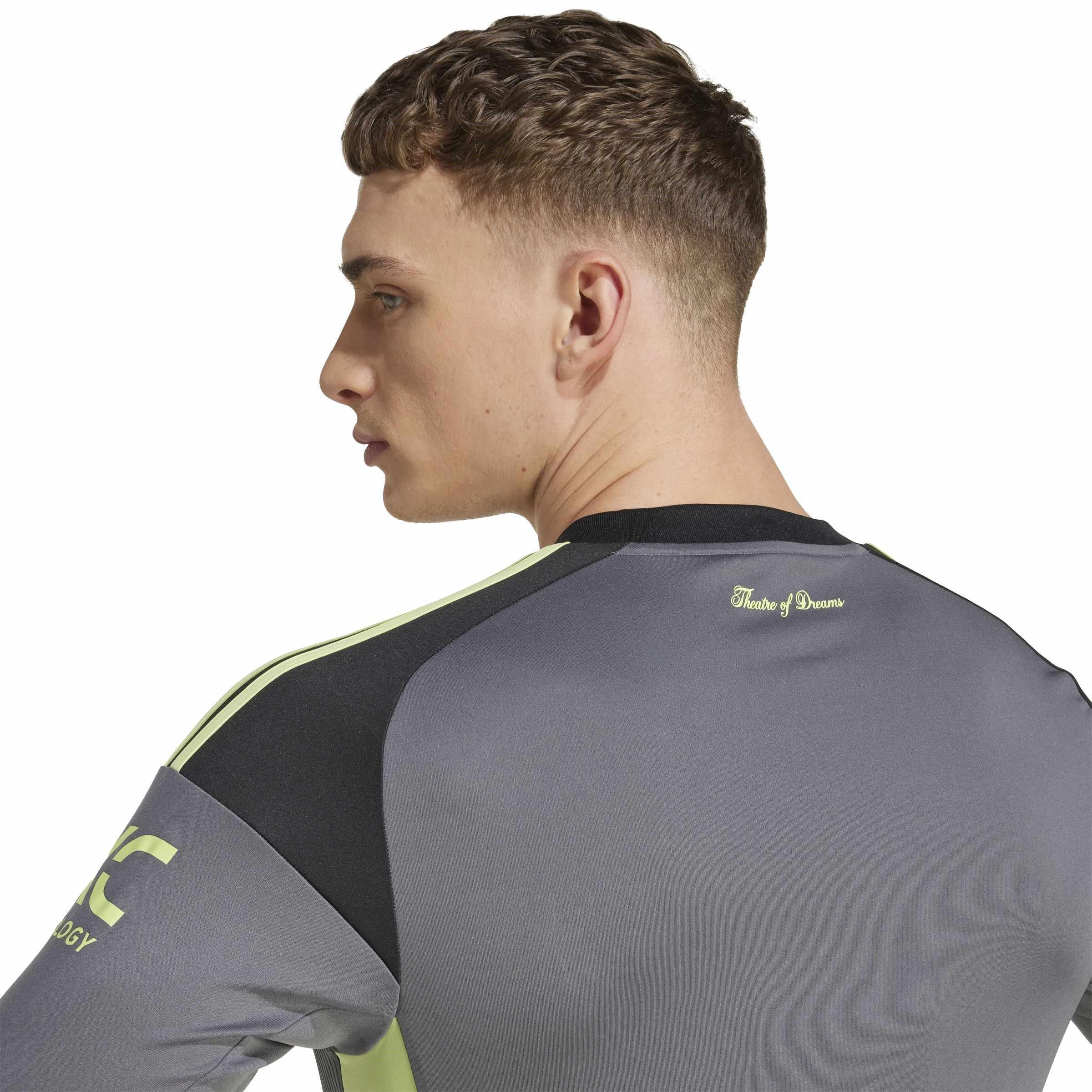 Grey - adidas - Manchester United Long Sleeve Goalkeeper Shirt 2025 2026 Adults - 8