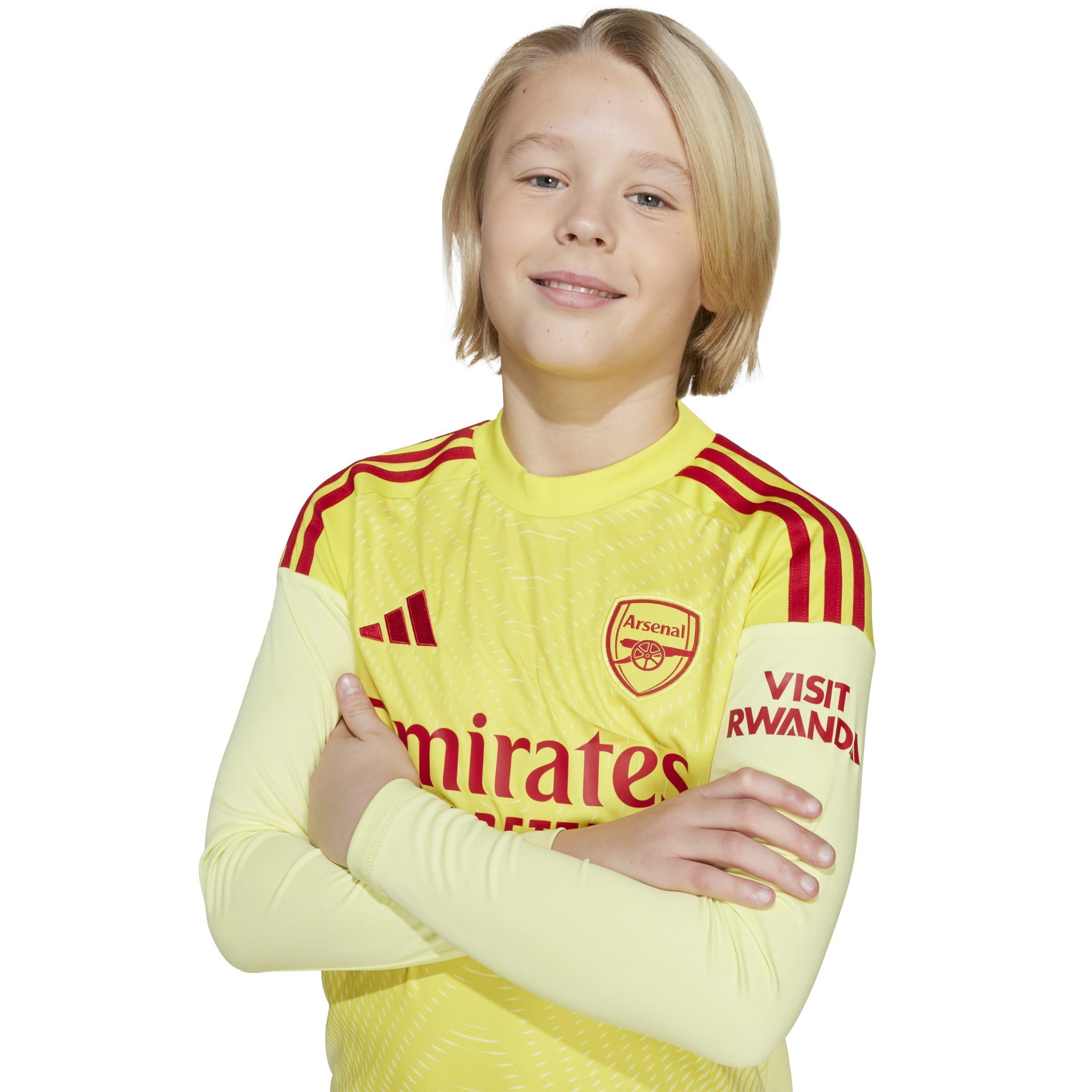 Yellow - adidas - Arsenal Long Sleeve Goalkeeper Shirt 2025 2026 Juniors - 8