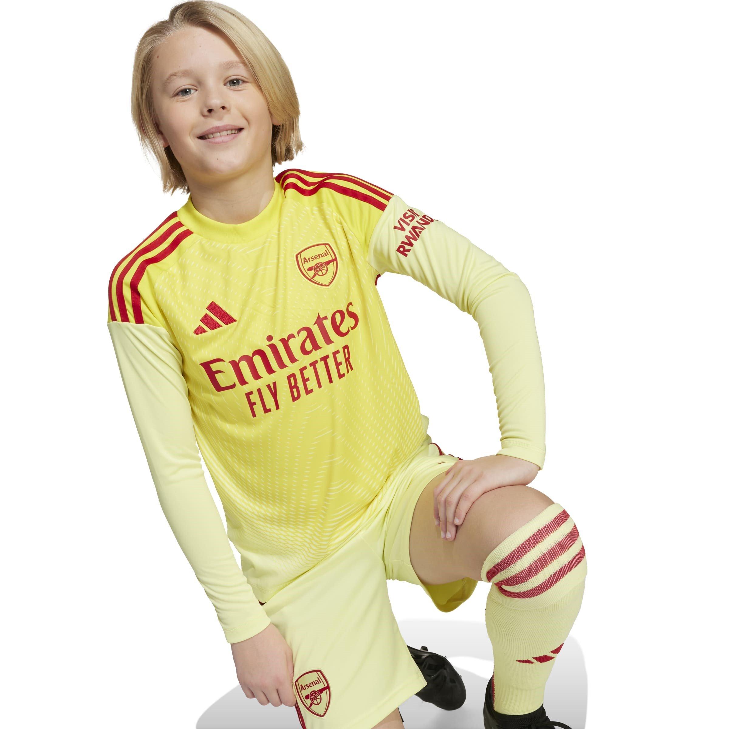 Yellow - adidas - Arsenal Long Sleeve Goalkeeper Shirt 2025 2026 Juniors - 9