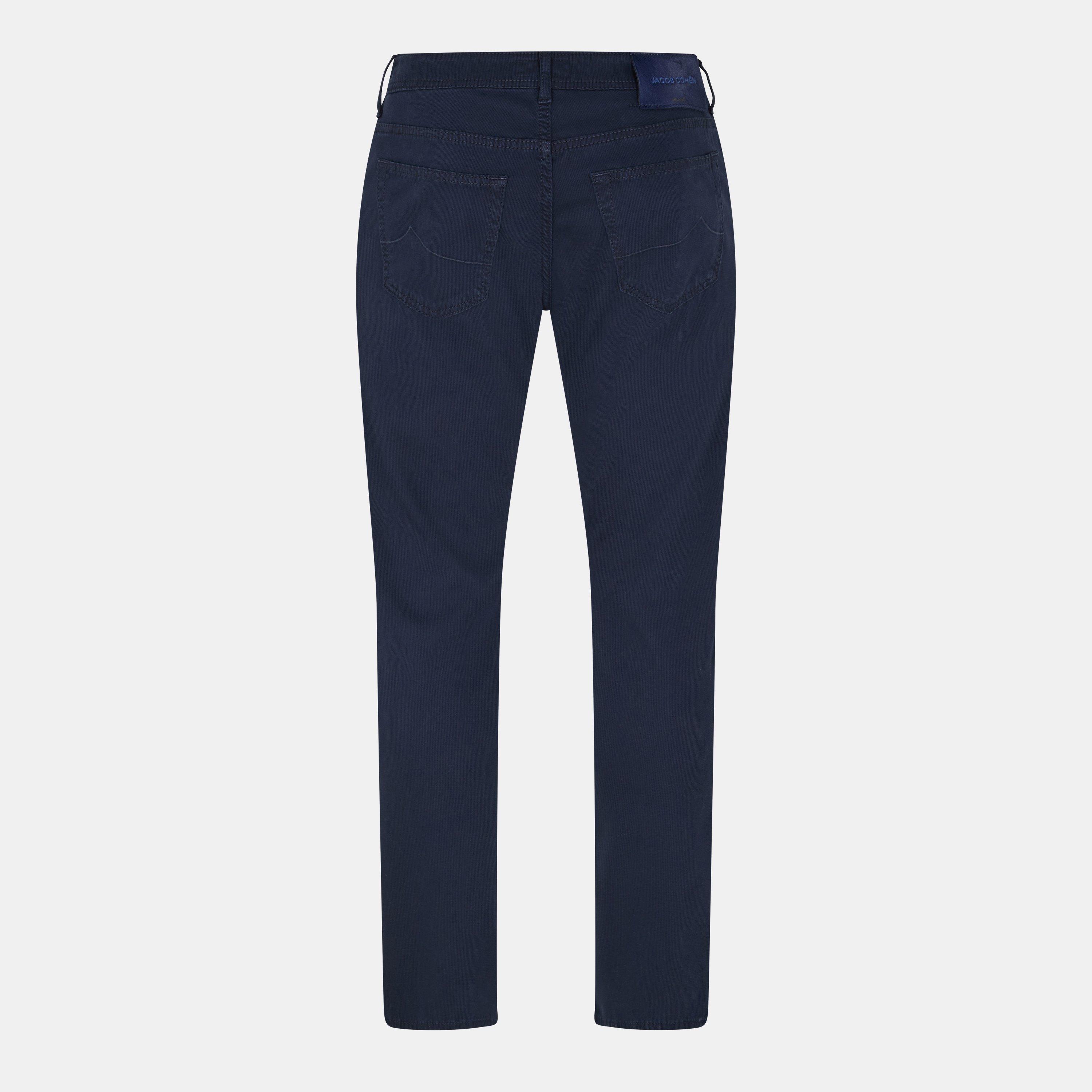 Navy - Jacob Cohen - Men's Bard Pocket Tapered Trousers - 2