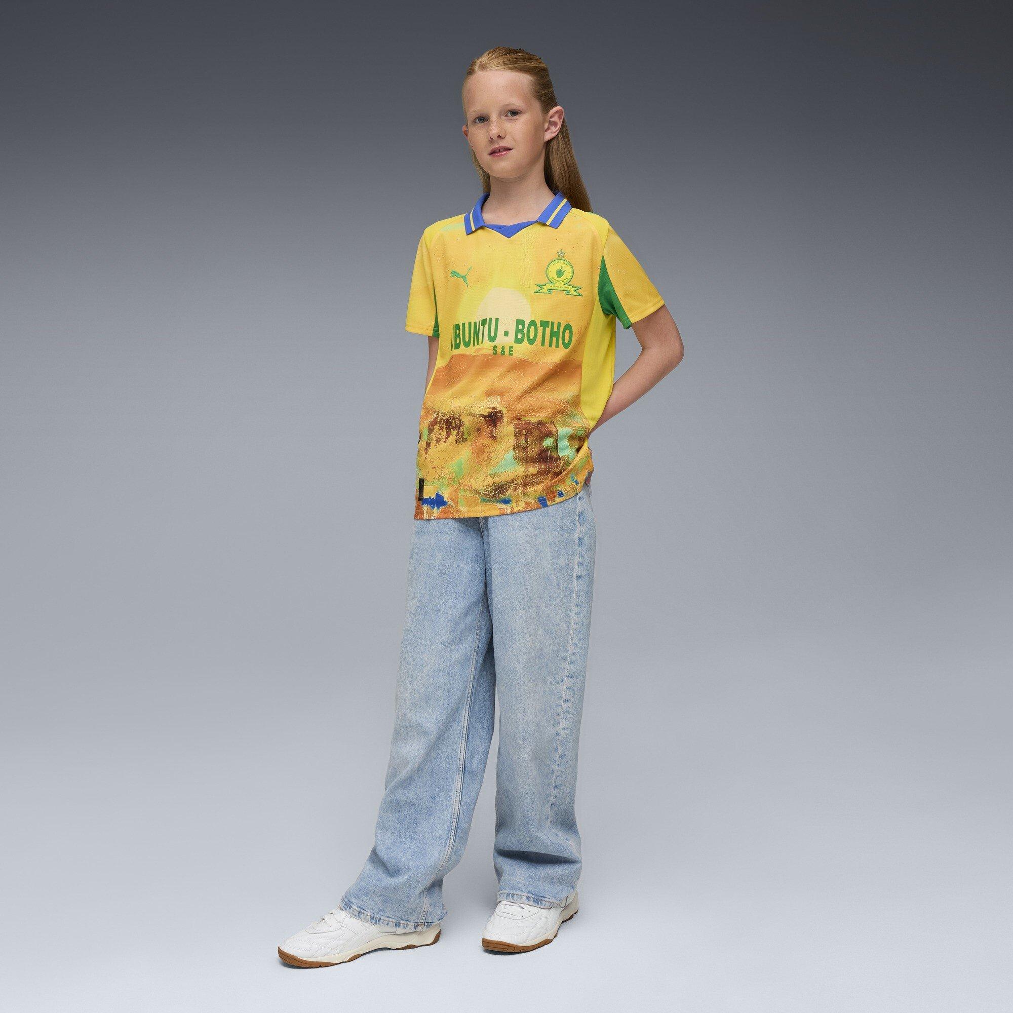 Yellow/Green - Puma - x KidsSuper Mamelodi Sundowns Home Shirt 2025 2026 Juniors - 6