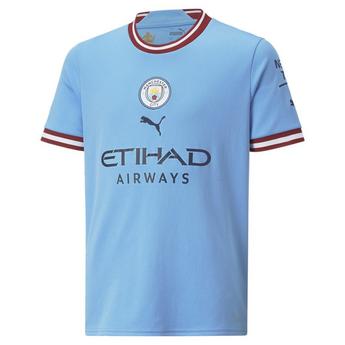Puma Manchester City FC Home Shirt 2022 2023 Junior Boys