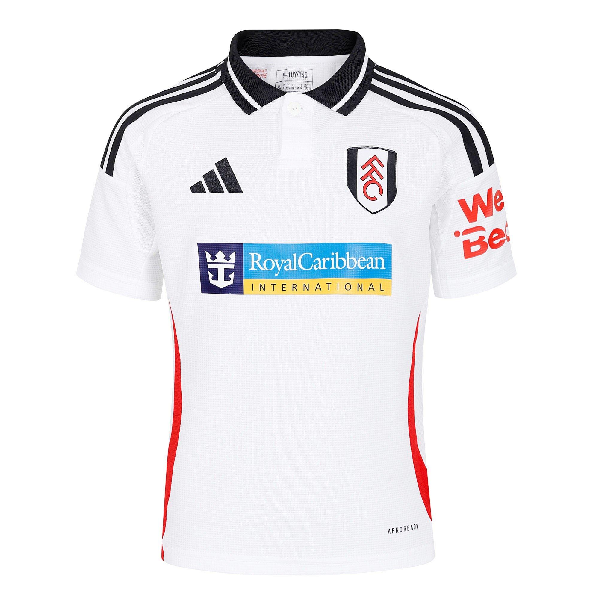 White - adidas - Fulham Home Shirt 2024 2025 Juniors - 1