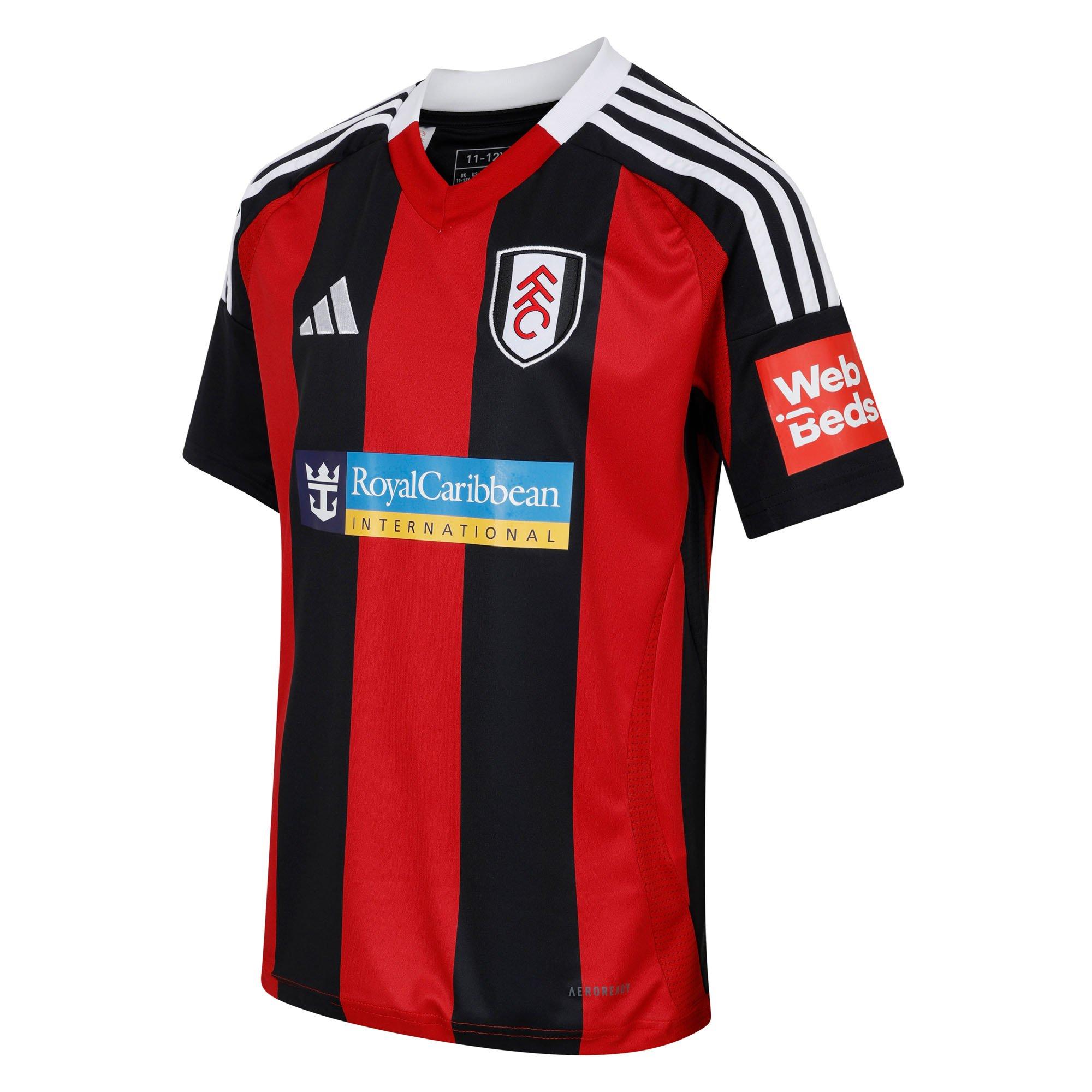 Red/Black - adidas - Fulham Away Shirt 2024 2025 Juniors - 2
