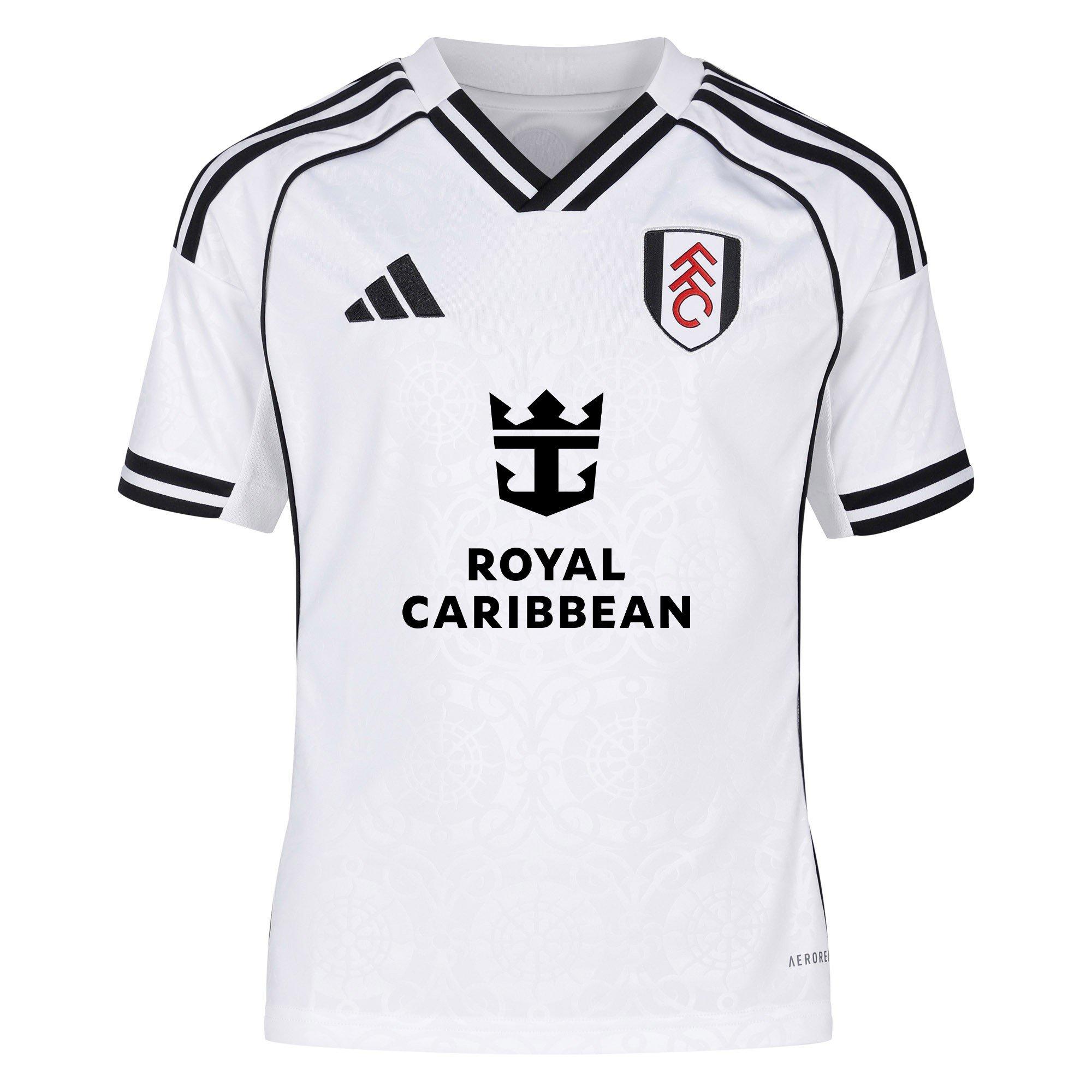 White/Black - adidas - Fulham Home Shirt 2025 2026 Juniors - 1