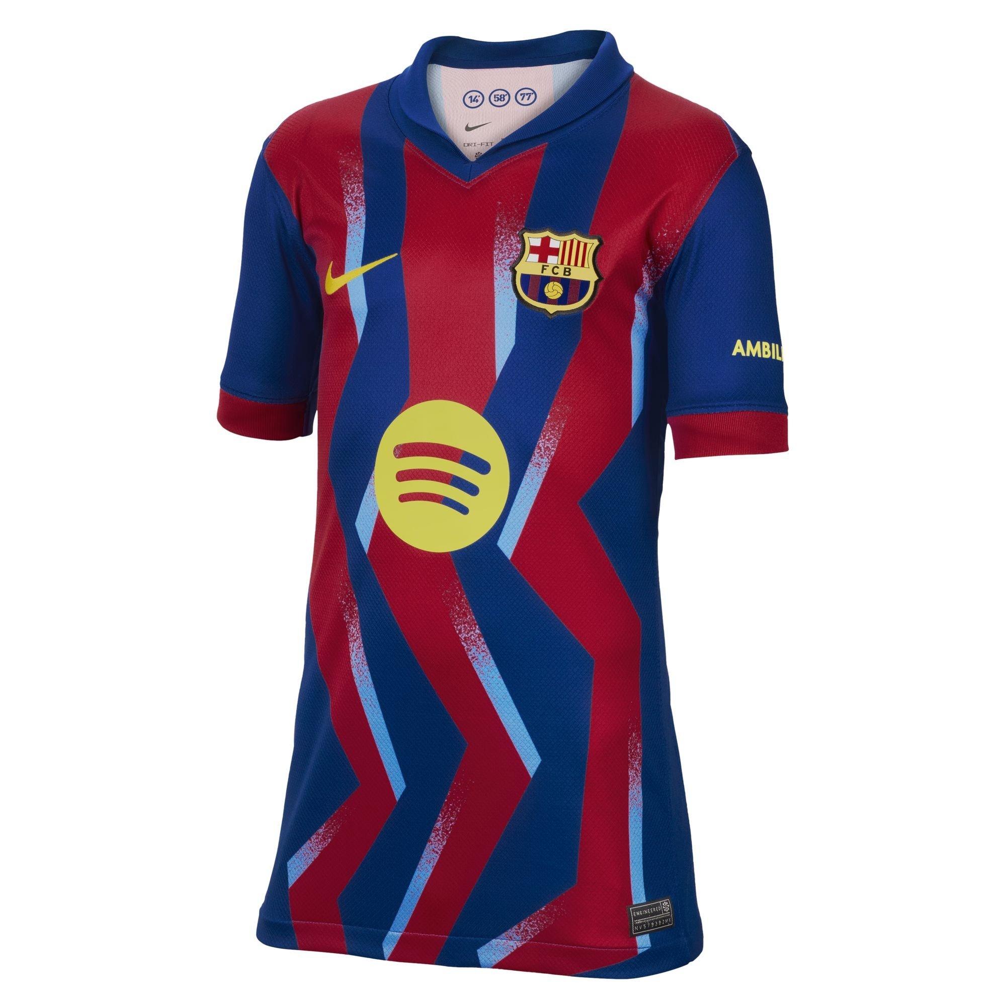 Blue/ Yellow - Nike - Barcelona Fourth Shirt 25/26 Juniors - 1