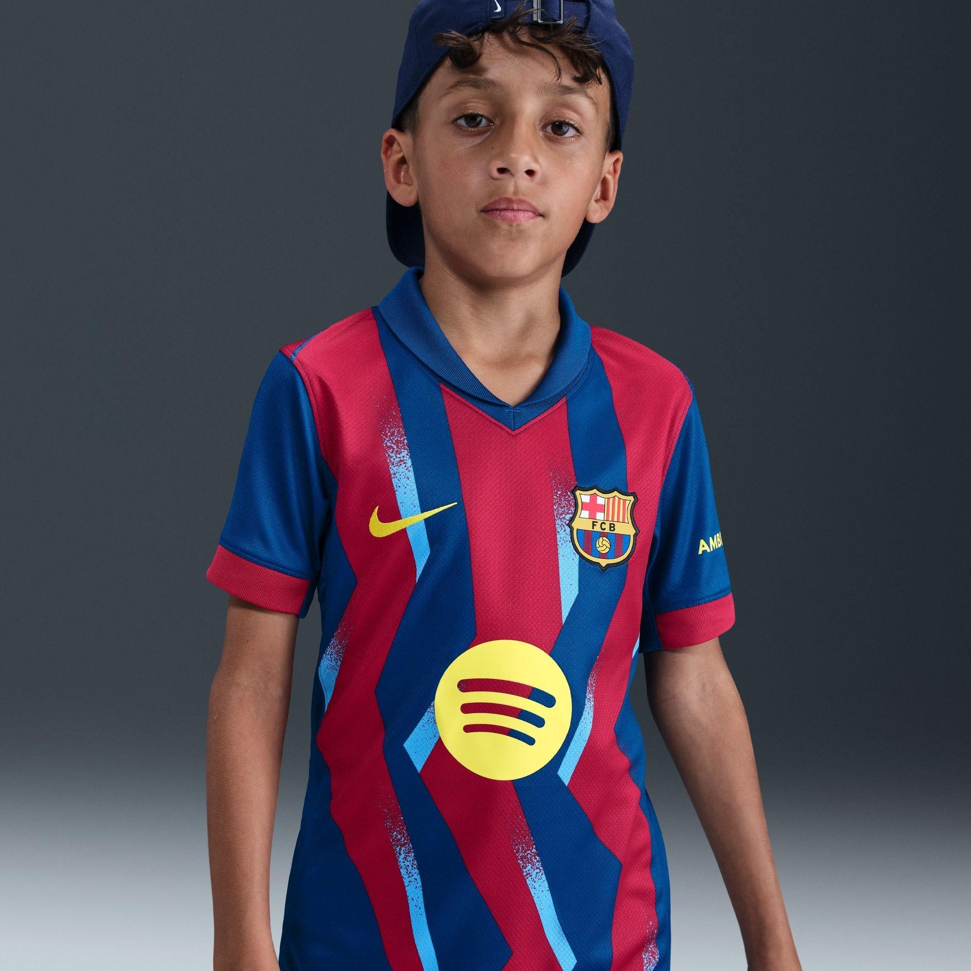 Blue/ Yellow - Nike - Barcelona Fourth Shirt 25/26 Juniors - 11