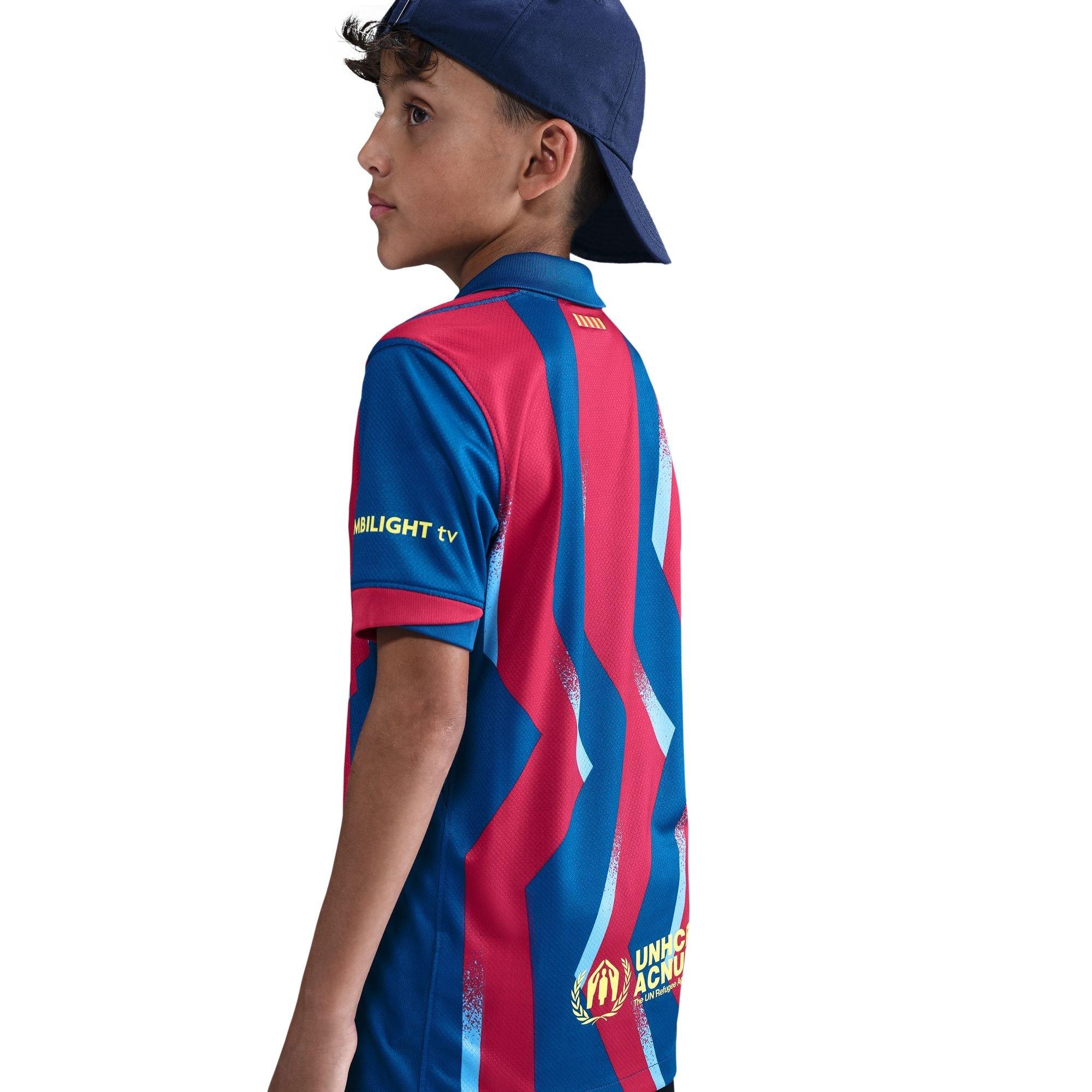 Blue/ Yellow - Nike - Barcelona Fourth Shirt 25/26 Juniors - 4