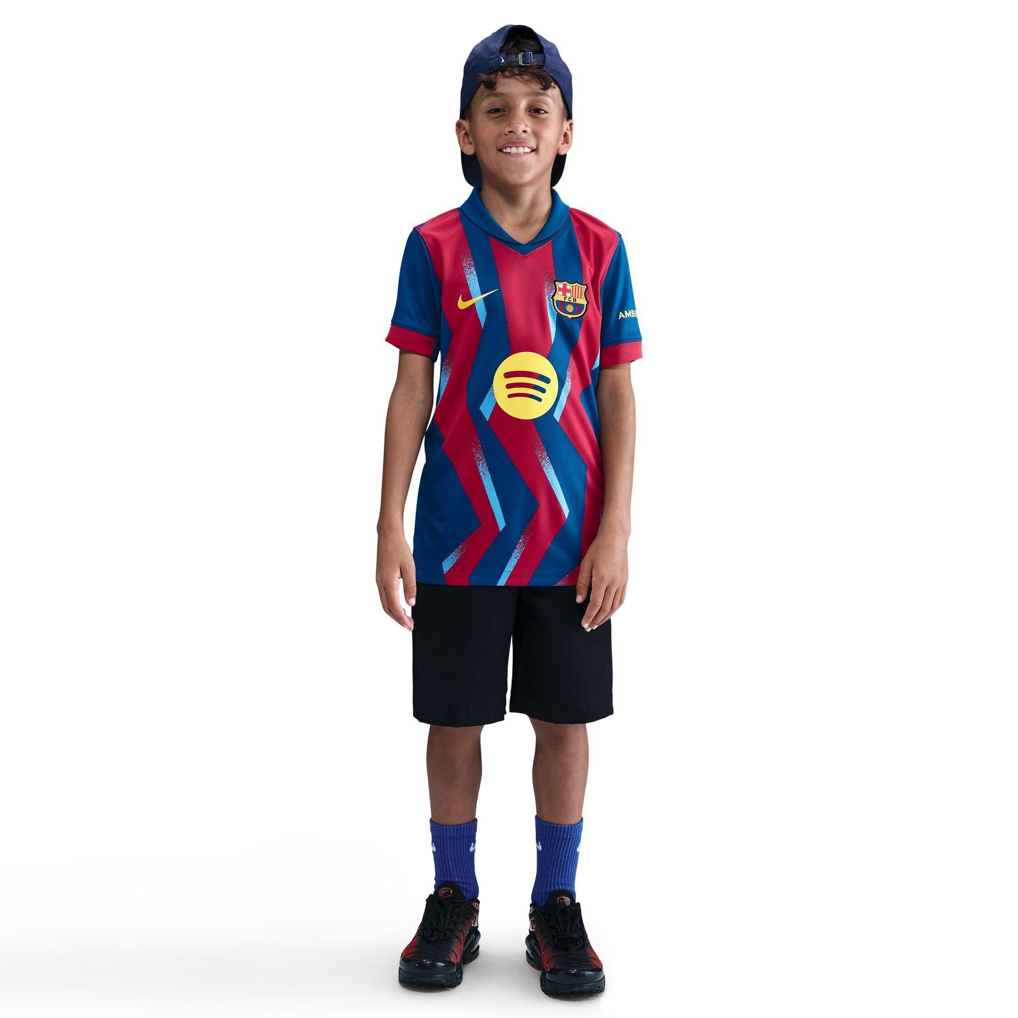 Blue/ Yellow - Nike - Barcelona Fourth Shirt 25/26 Juniors - 5
