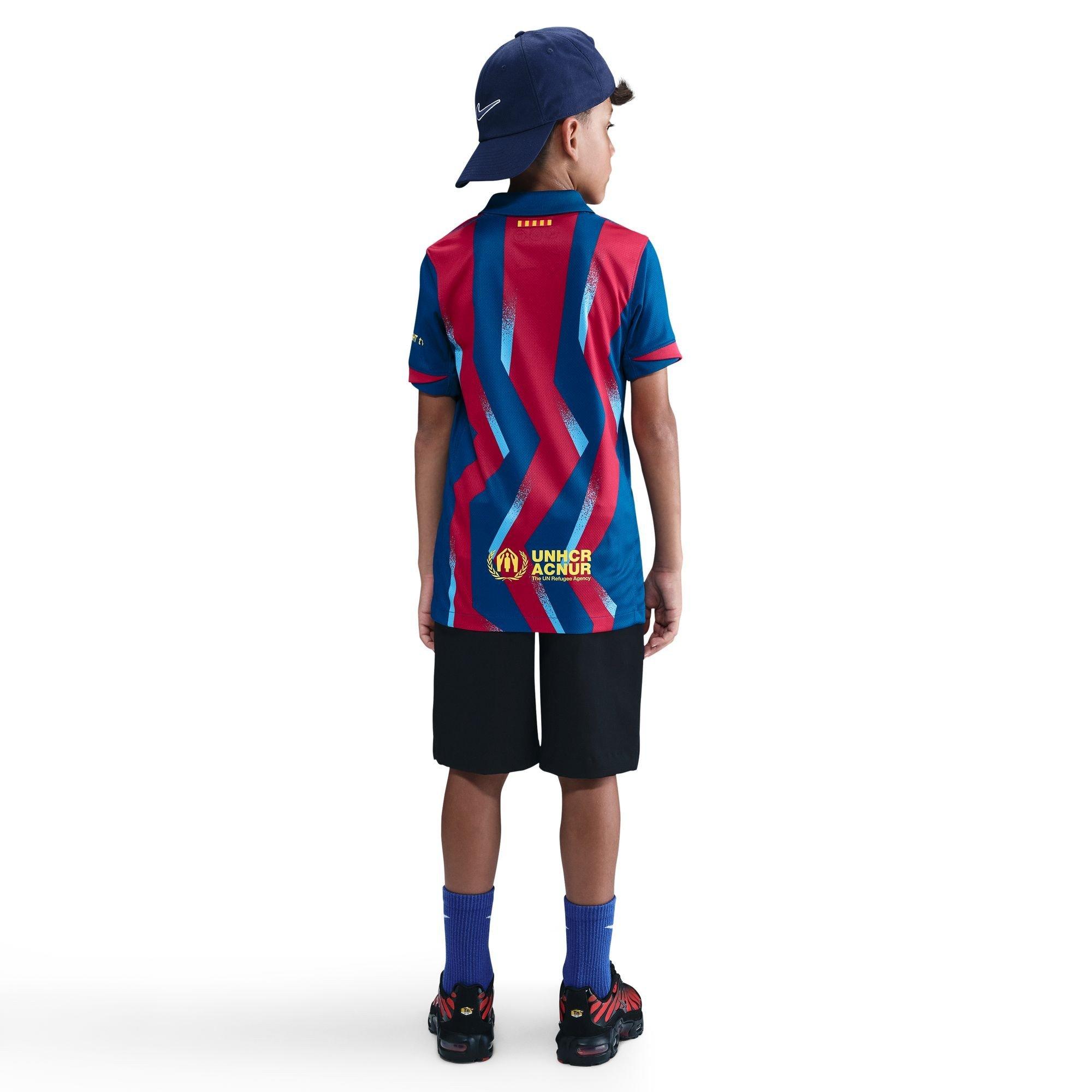 Blue/ Yellow - Nike - Barcelona Fourth Shirt 25/26 Juniors - 6