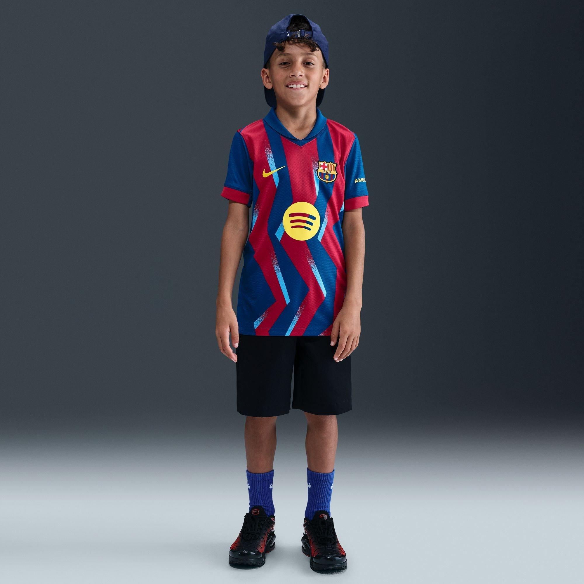 Blue/ Yellow - Nike - Barcelona Fourth Shirt 25/26 Juniors - 7