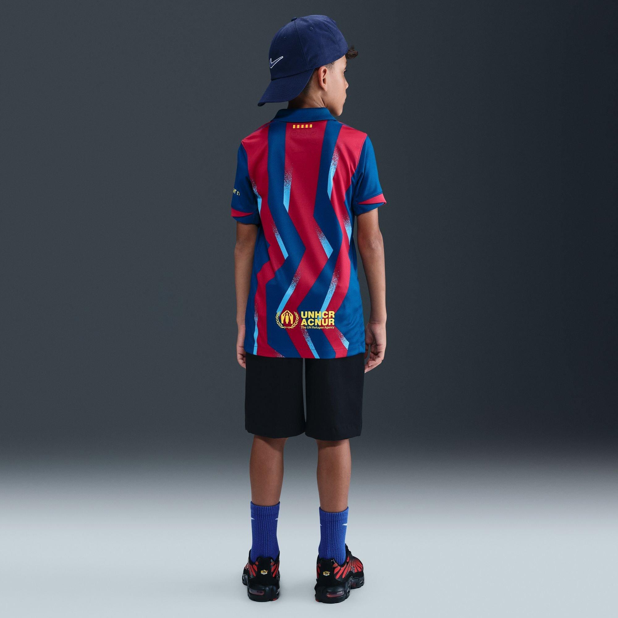 Blue/ Yellow - Nike - Barcelona Fourth Shirt 25/26 Juniors - 8
