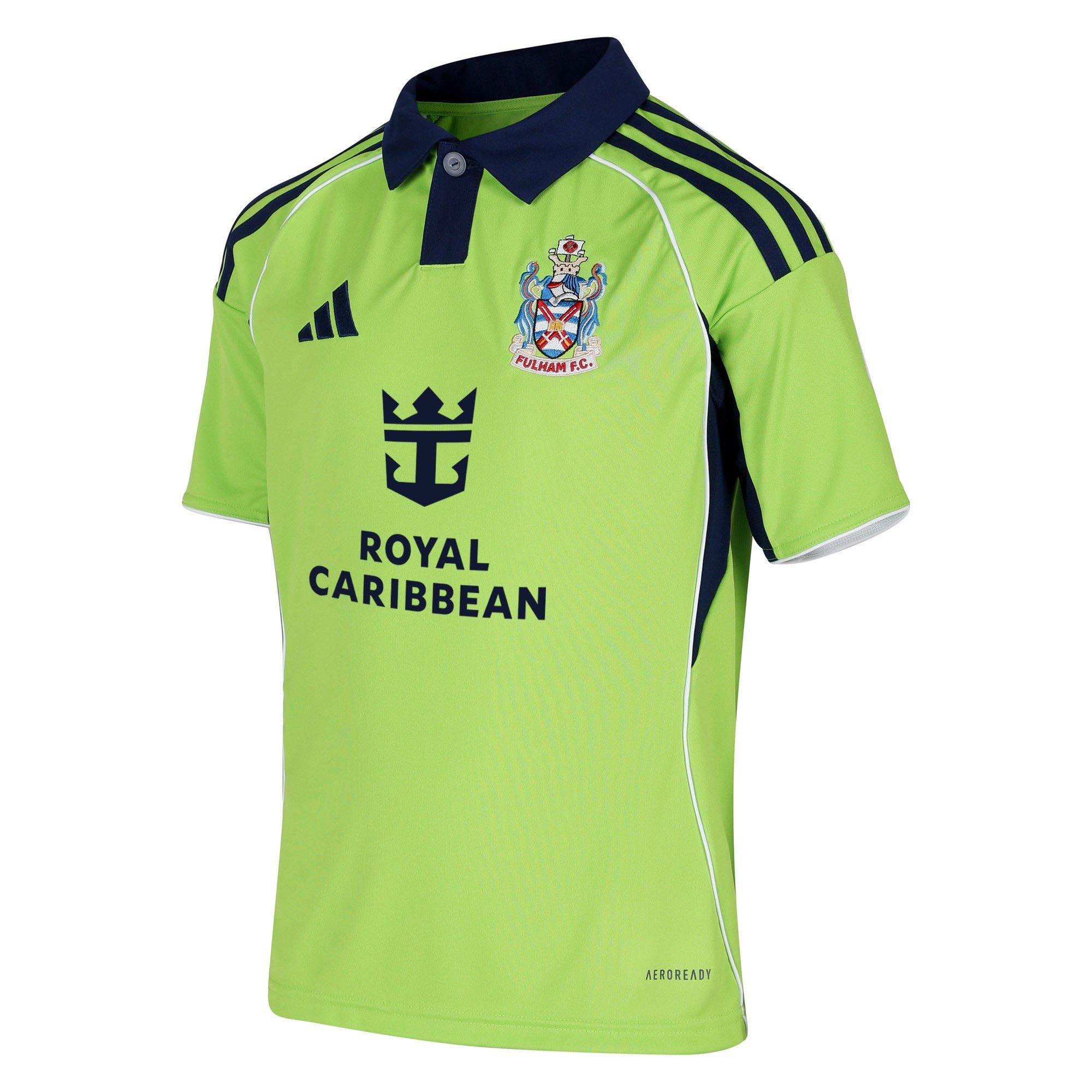 Green/Blue - adidas - Fulham Away Shirt 2025 2026 Juniors - 2