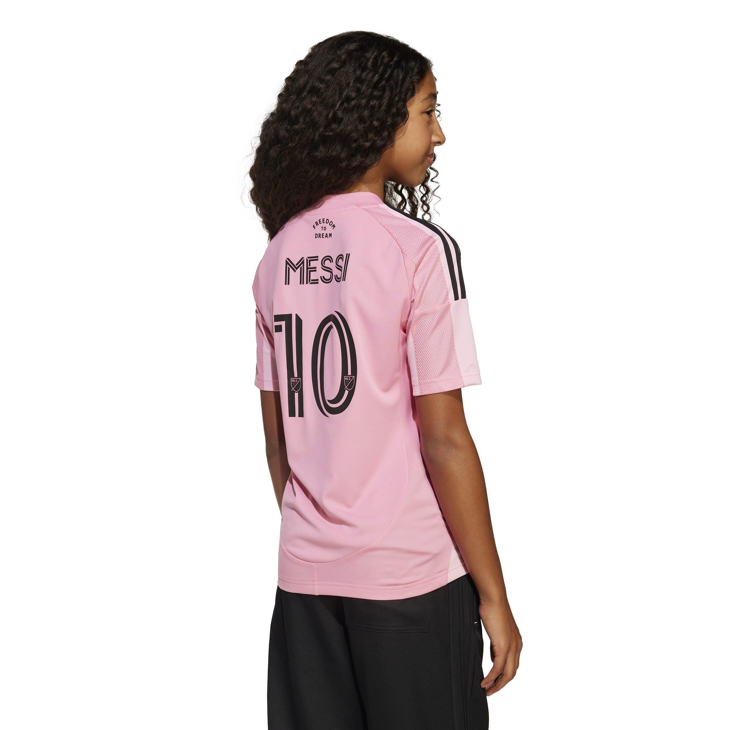 Einfach Pink - adidas - Inter Miami Messi Home Shirt 2025 2026 Juniors - 6