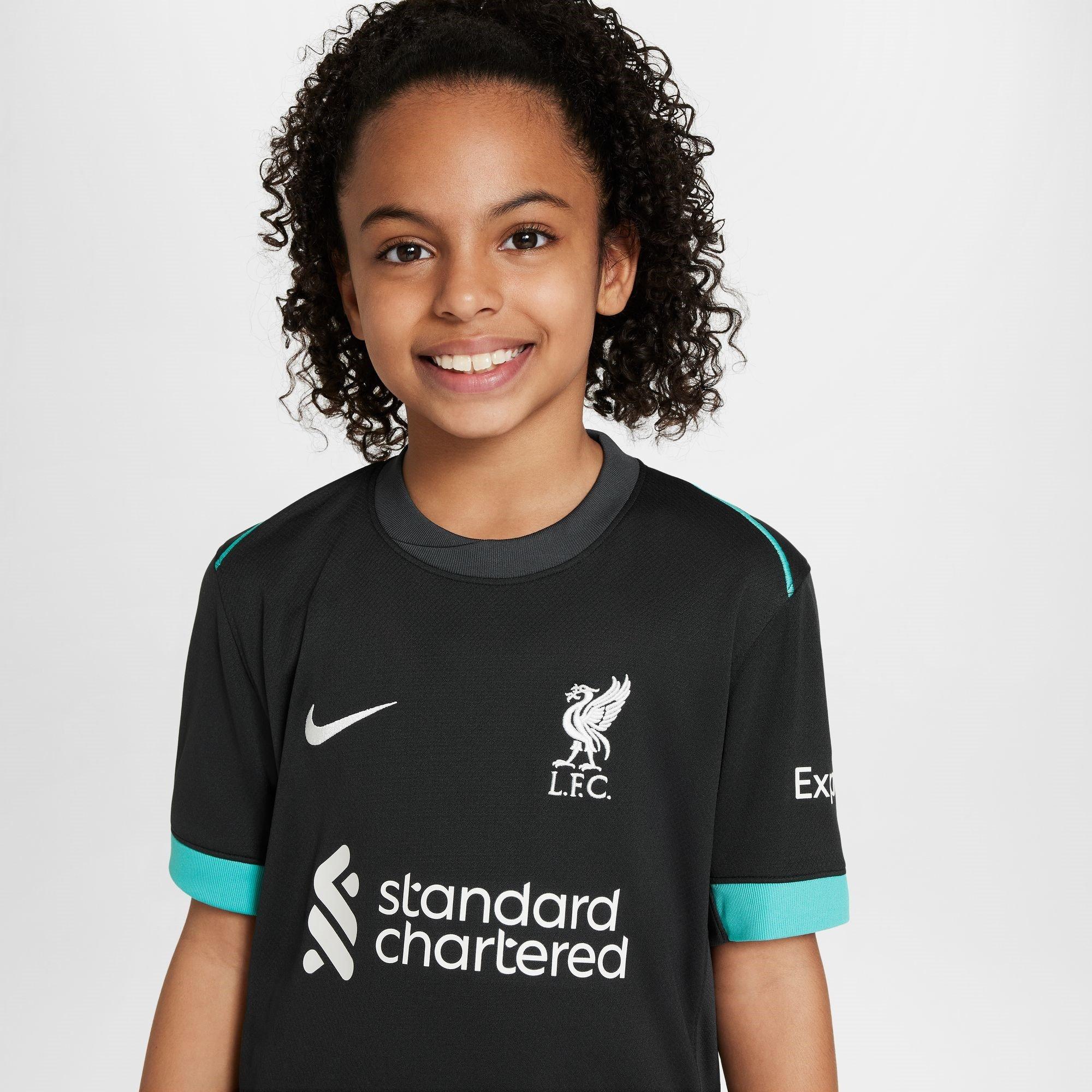 Teal - Nike - Liverpool Away Shirt 2024 2025 Juniors - 5