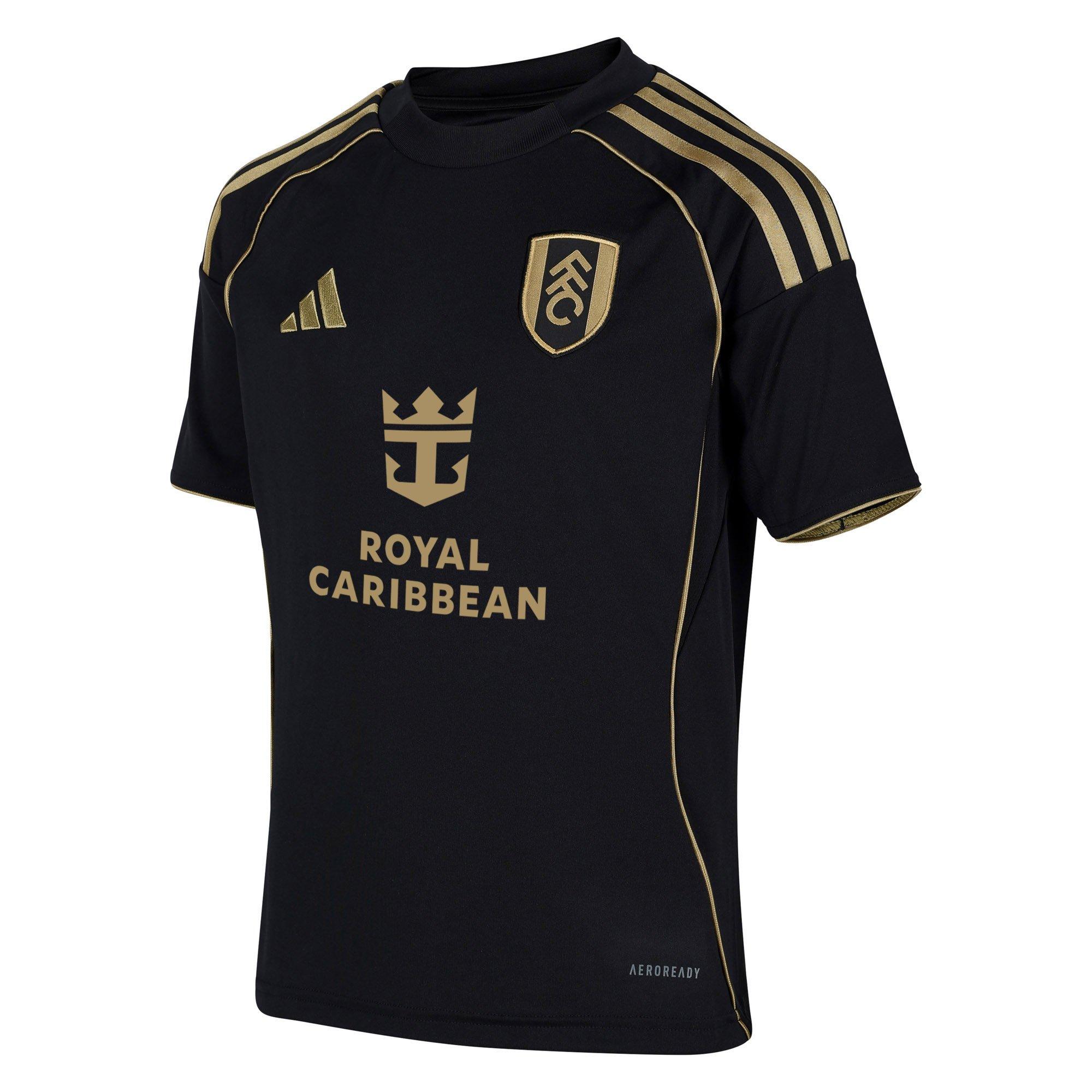 Black/Gold - adidas - Fulham Third Shirt 2025 2026 Juniors - 2
