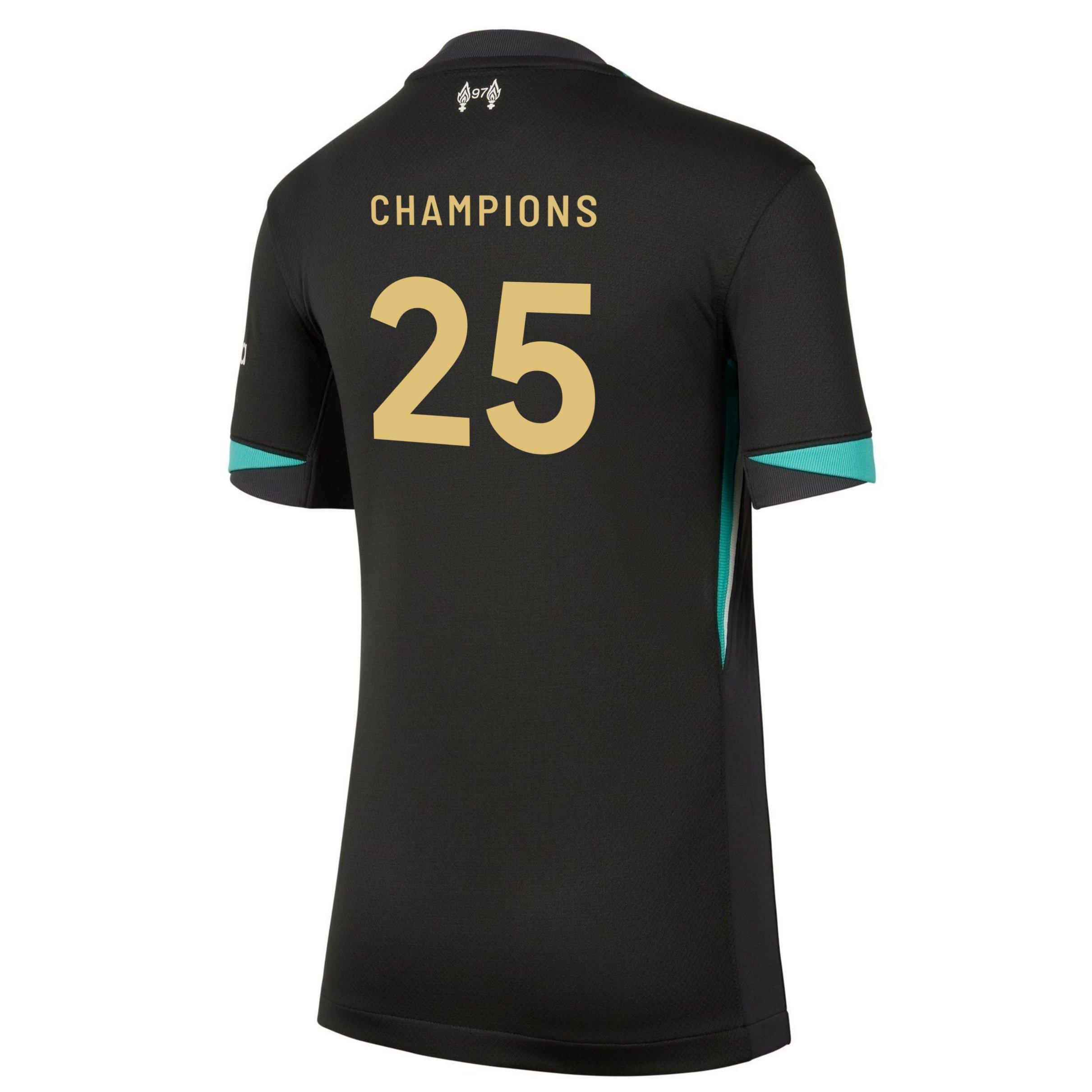 Negro - Nike - Liverpool Champions Away Shirt 2024 2025 Juniors