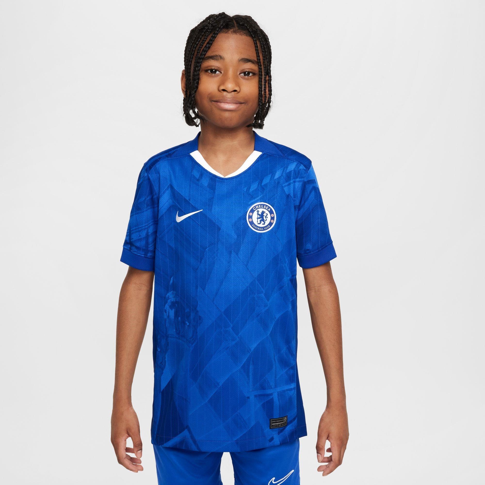 Blue/White/Red - Nike - Chelsea FC 2025/26 Stadium Home Shirt Juniors - 3