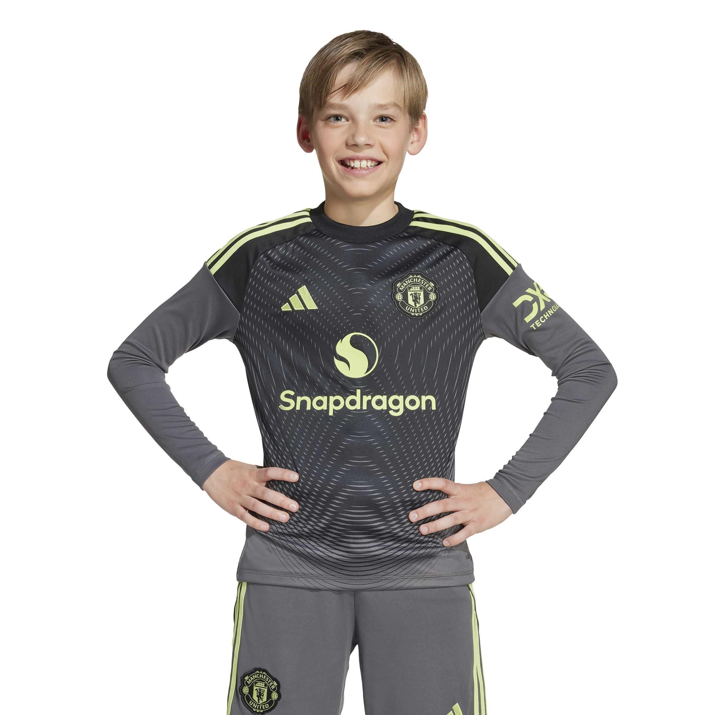 Gris - adidas - Manchester United Long Sleeve Goalkeeper Shirt 2025 2026 Juniors - 5