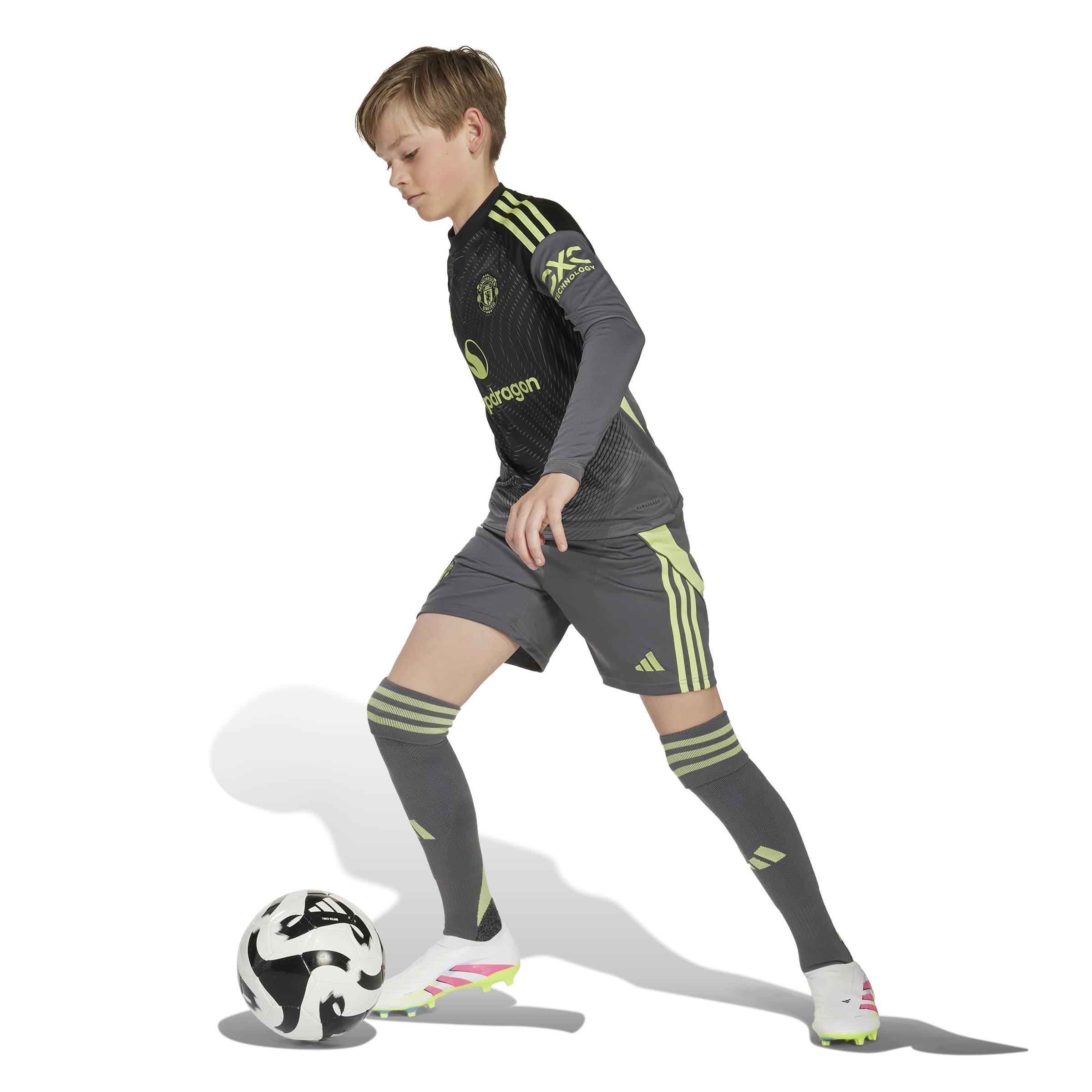 Gris - adidas - Manchester United Long Sleeve Goalkeeper Shirt 2025 2026 Juniors - 7