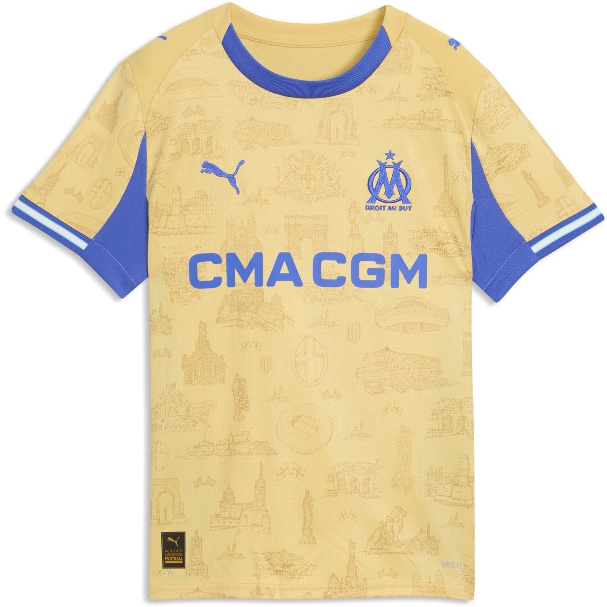 Gold/Royal Blue - Puma - PUMA Olympique Marseille Fourth Shirt 25/26 Juniors - 1