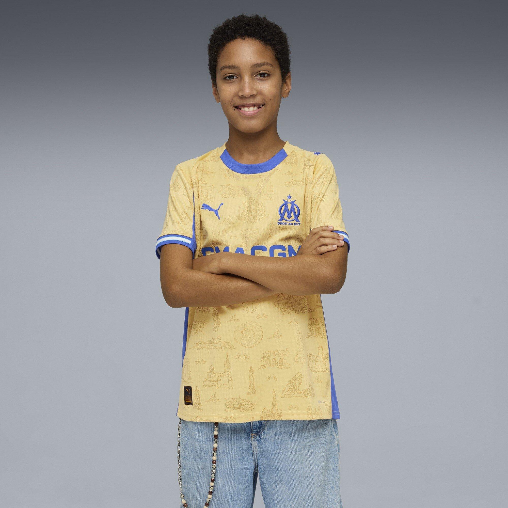 Gold/Royal Blue - Puma - Olympique Marseille Fourth Shirt 25/26 Juniors - 3
