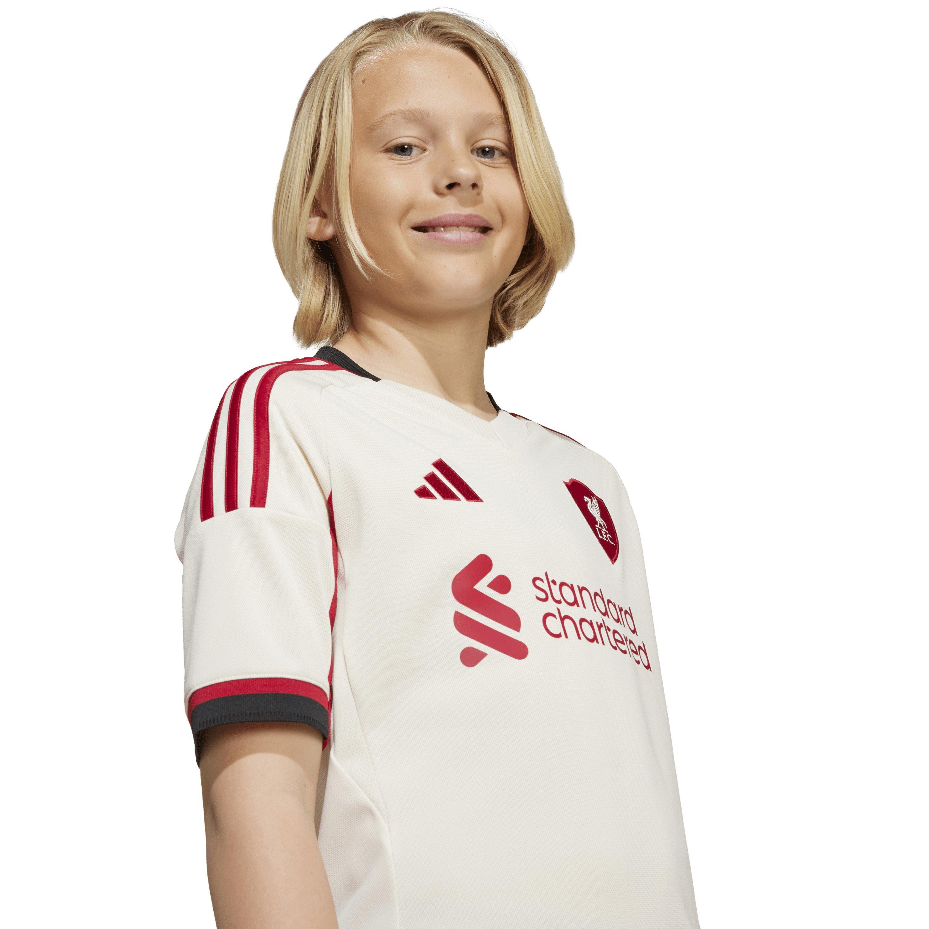 Wonder White - adidas - Liverpool FC Away Shirt 25/26 Juniors - 9