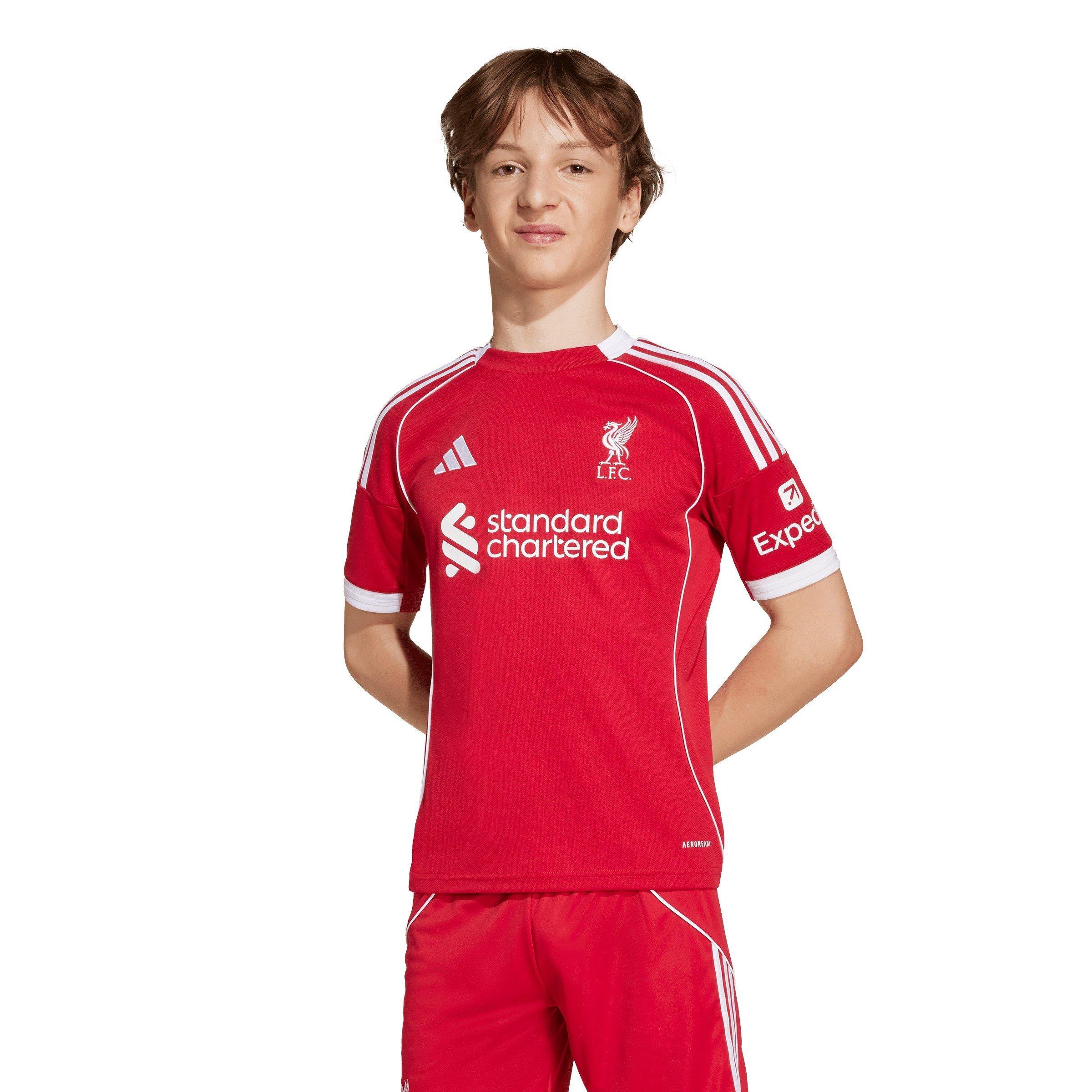 Strawberry Red - adidas - Liverpool FC Home Shirt 25/26 Juniors - 5
