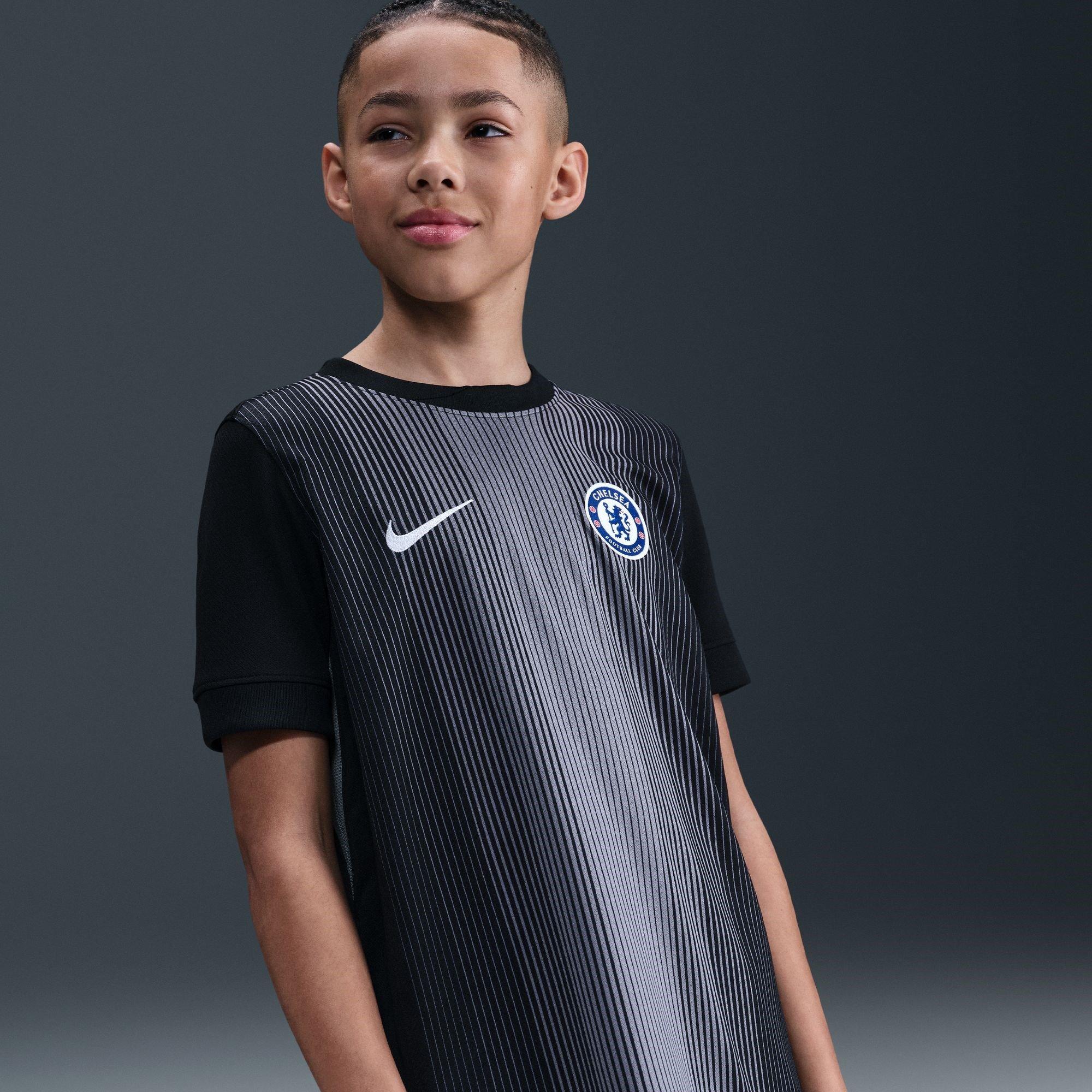 Sort/Grå - Nike - Chelsea FC Stadium Goalkeeper Shirt 2025 2026 Juniors - 11
