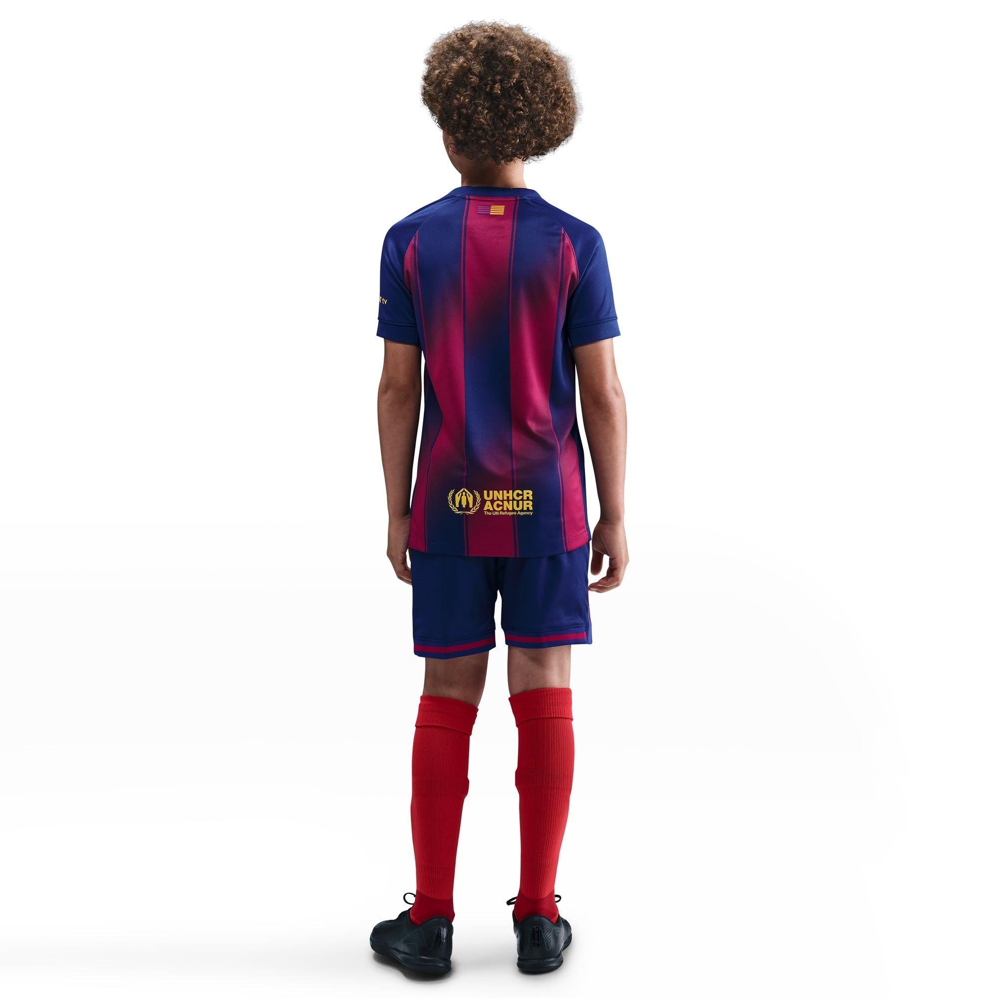 Blue/Red - Nike - Barcelona Home Shirt 2025 2026 Juniors - 4