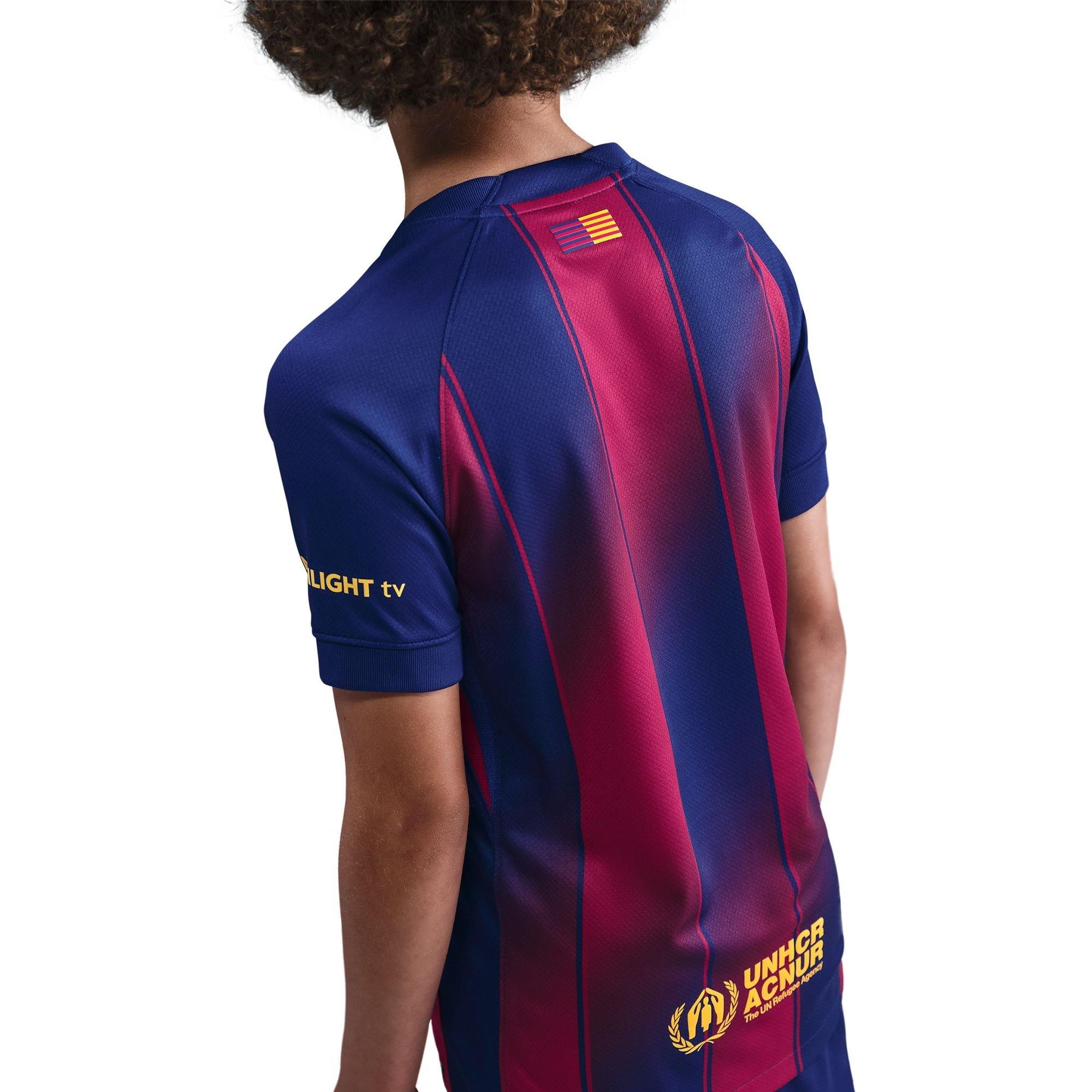 Blue/Red - Nike - Barcelona Home Shirt 2025 2026 Juniors - 6
