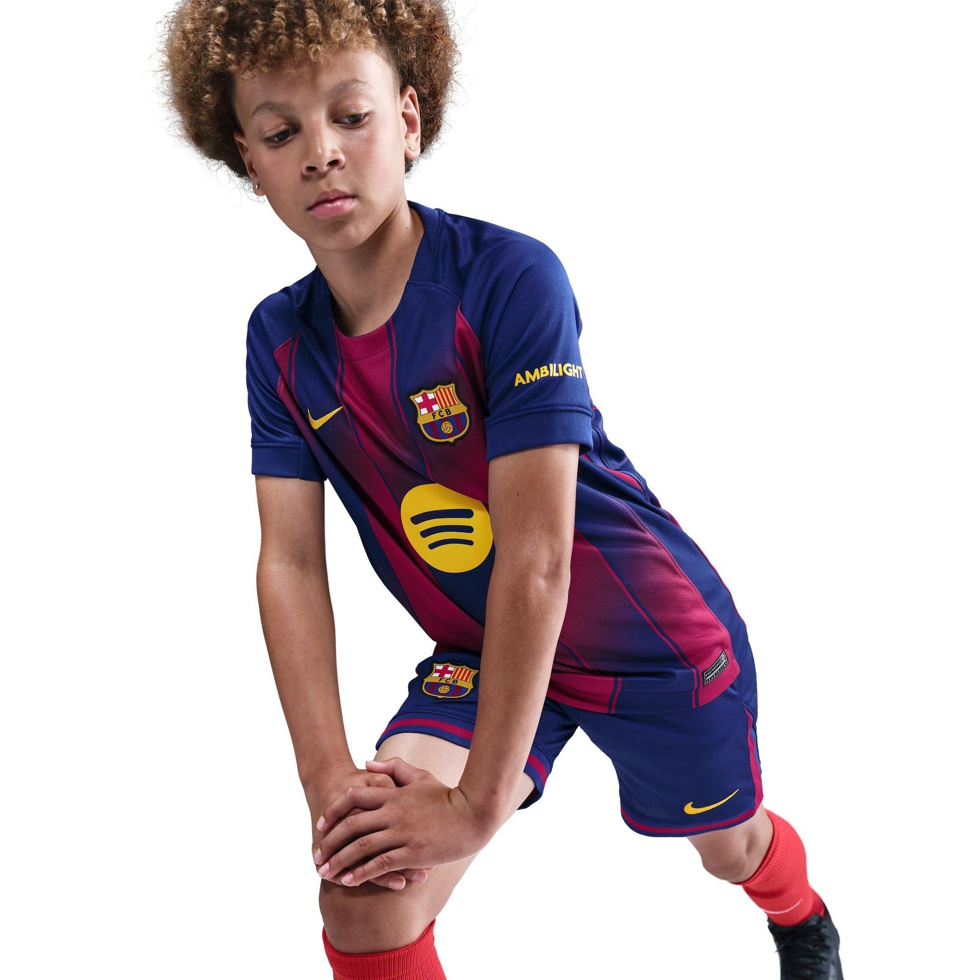 Blue/Red - Nike - Barcelona Home Shirt 2025 2026 Juniors - 9