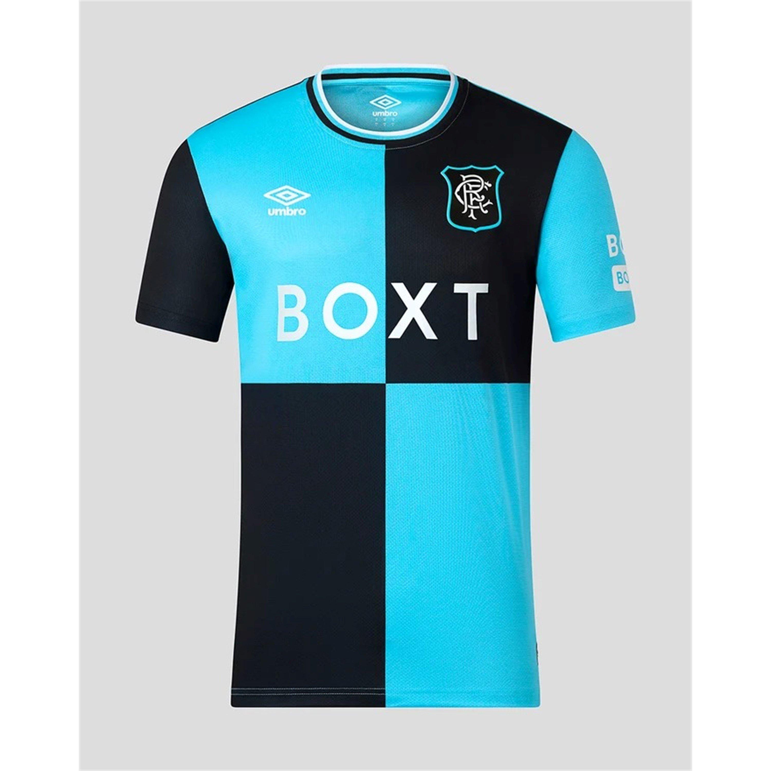 Umbro Boys Rangers Fourth Shirt 2026/27 Juniors - Blue/Atoll - 7-8 (S)