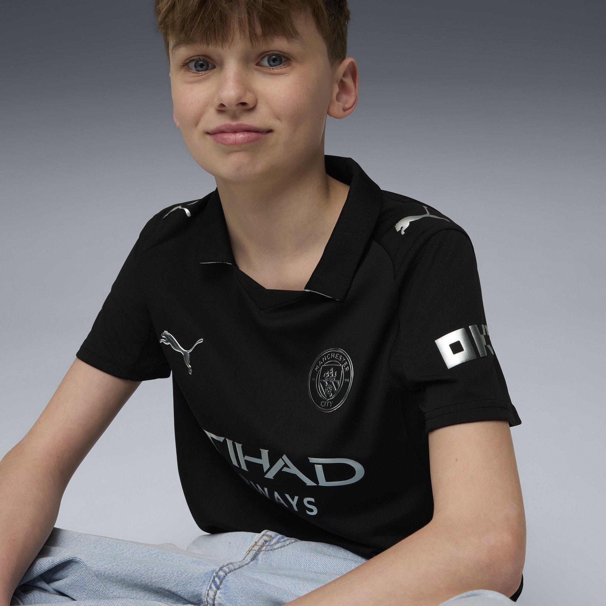 Black - Puma - Manchester City Away Kit 2025 2026 Juniors - 5