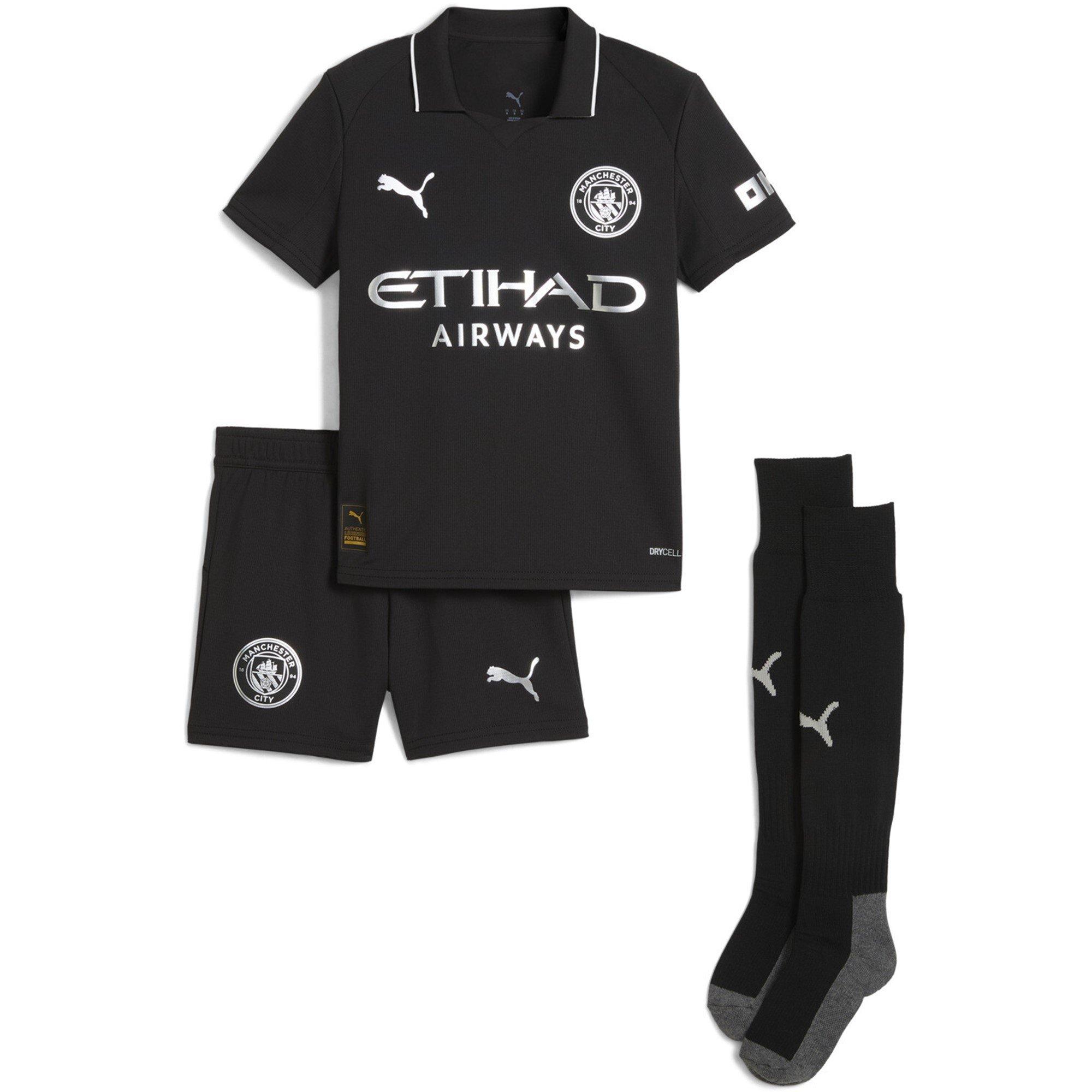 Puma  Manchester City Away Minikit 2025 2026 Infants - Black - 4-5 Yrs