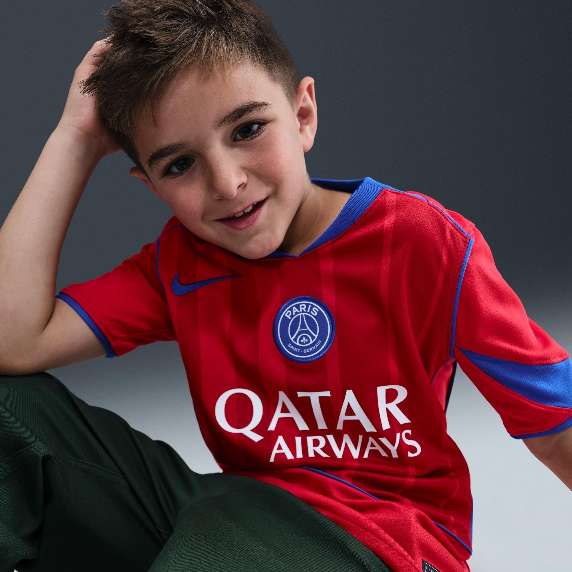 Red - Nike - PSG Third Shirt 2025 2026 Juniors - 5