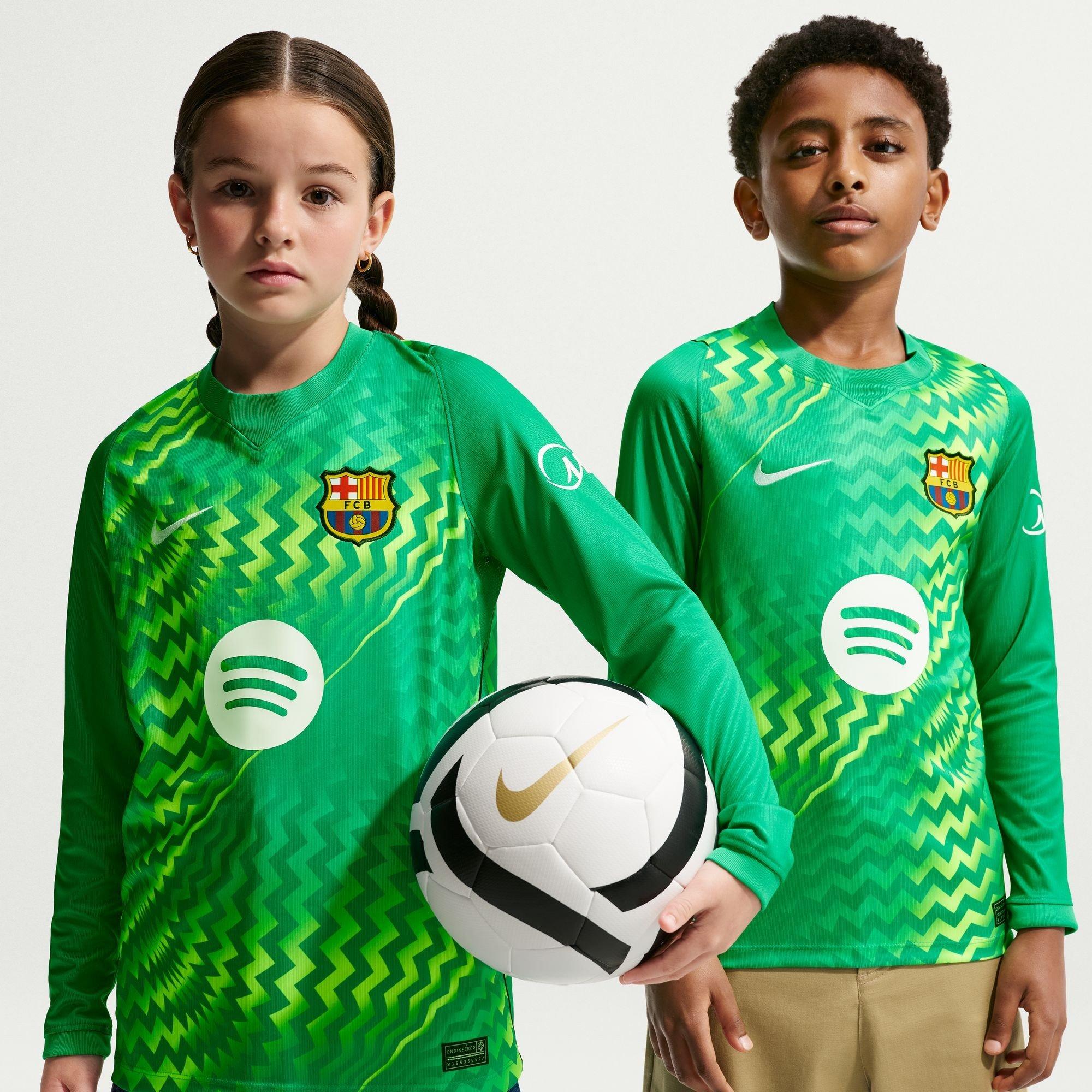 Grøn/Sort - Nike - FC Barcelona Home Goalkeeper Shirt 2026/27 Juniors - 3