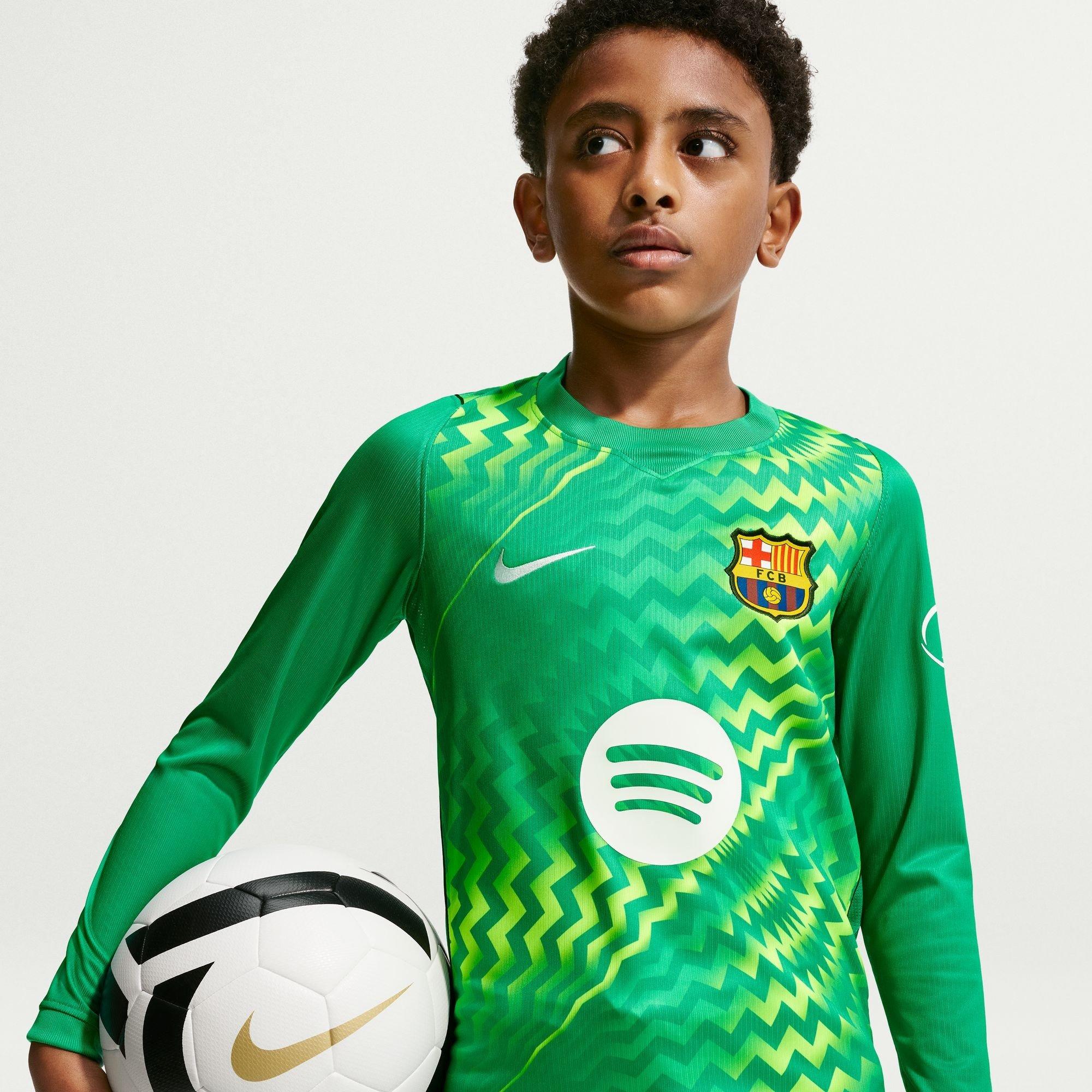 Grøn/Sort - Nike - FC Barcelona Home Goalkeeper Shirt 2026/27 Juniors - 5