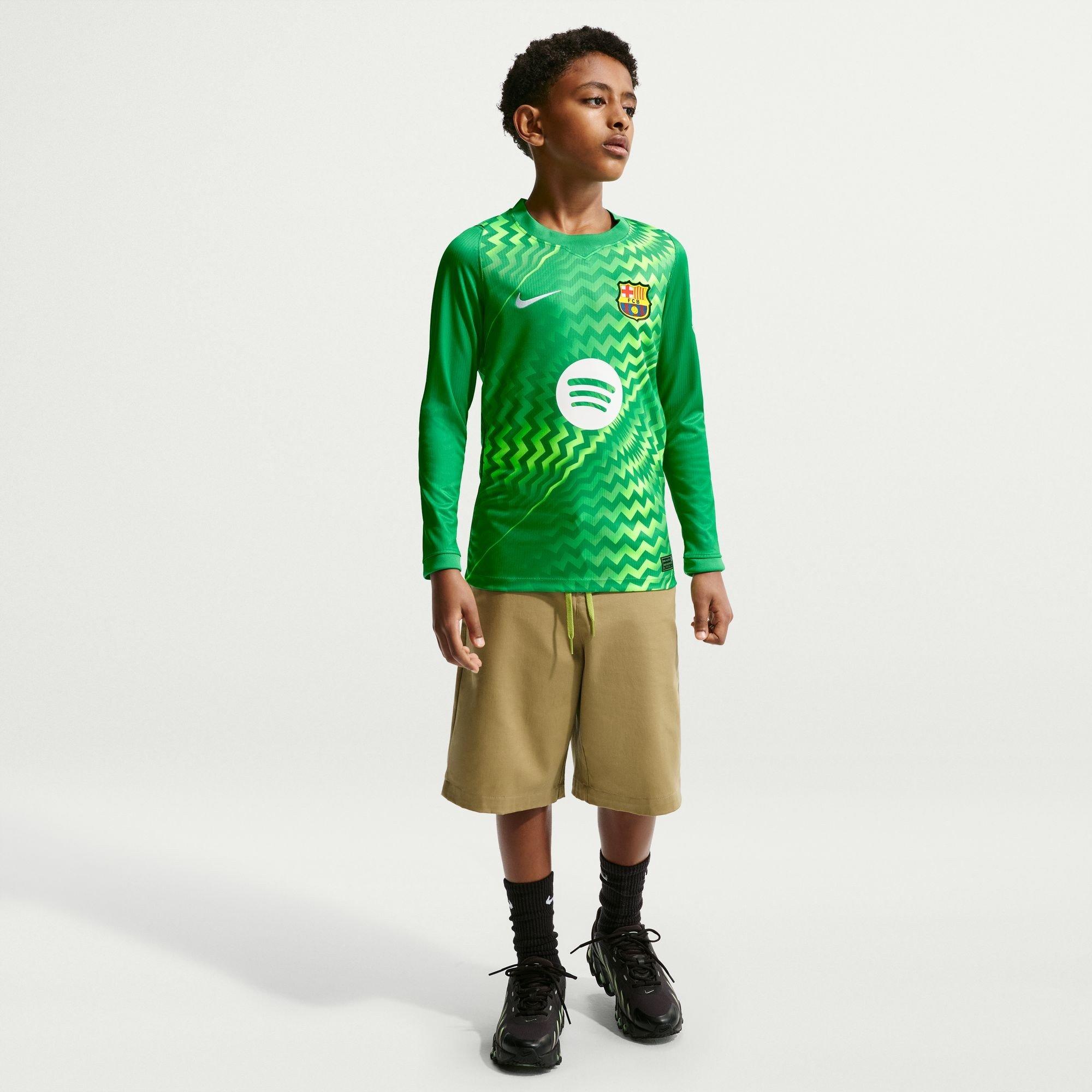 Grøn/Sort - Nike - FC Barcelona Home Goalkeeper Shirt 2026/27 Juniors - 8