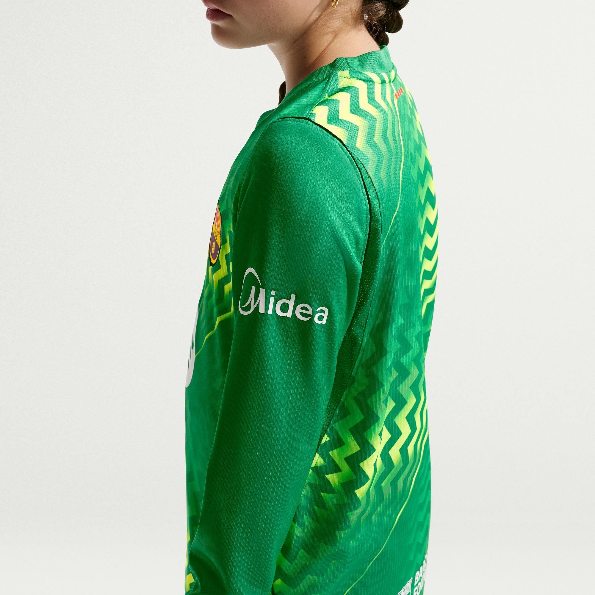 Grøn/Sort - Nike - FC Barcelona Home Goalkeeper Shirt 2026/27 Juniors - 9