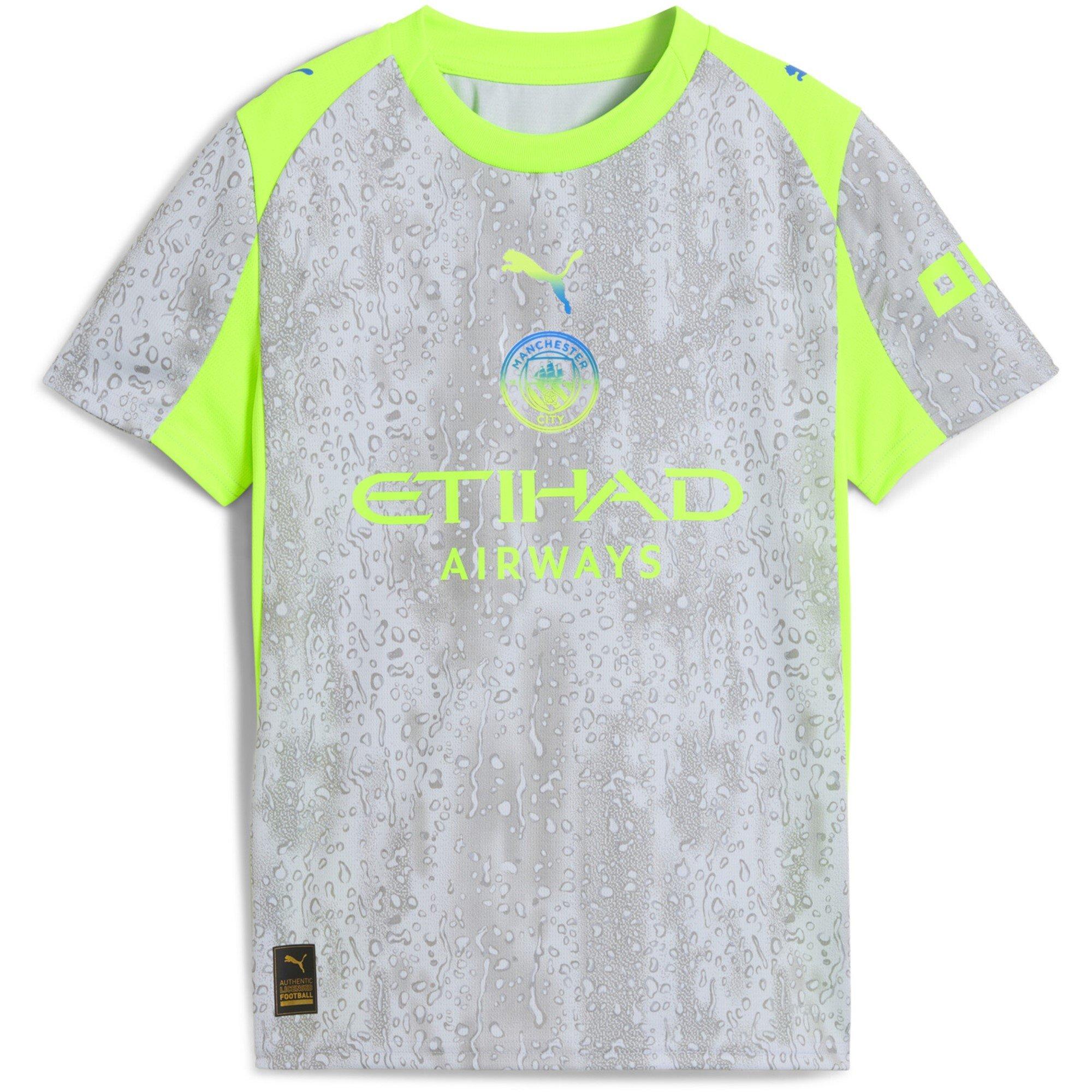 Grey/Green - Puma - Manchester City Third Shirt 2025 2026 Juniors - 1