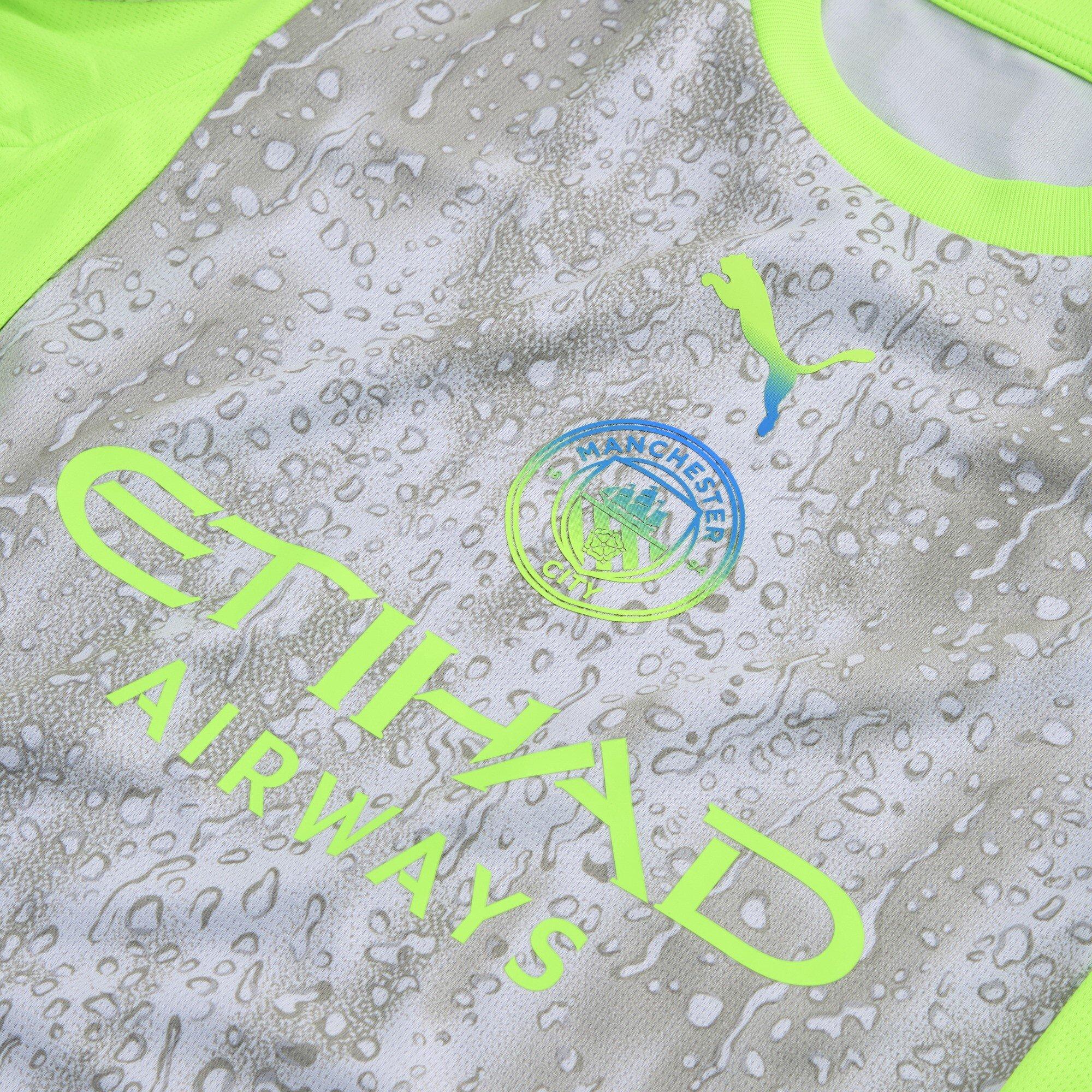 Grey/Green - Puma - Manchester City Third Shirt 2025 2026 Juniors - 4
