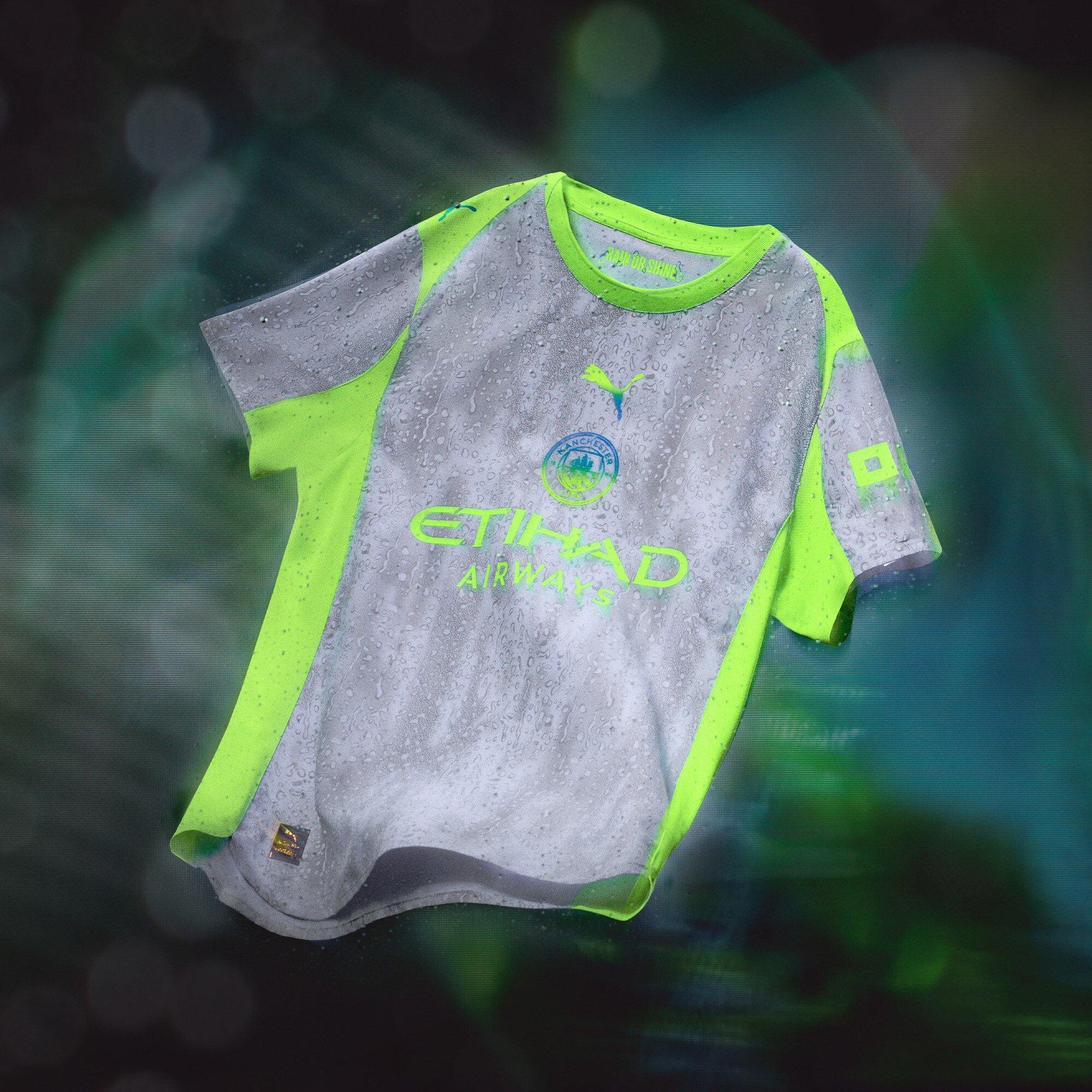 Grey/Green - Puma - Manchester City Third Shirt 2025 2026 Juniors - 5