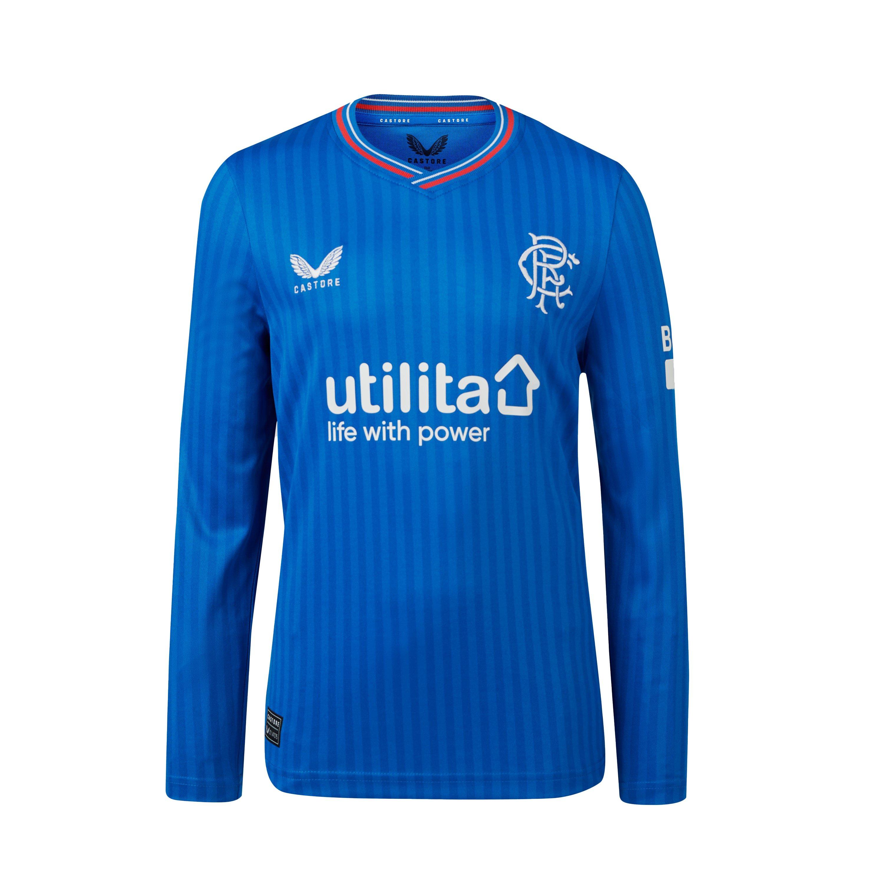 Blau - Castore - Rangers Home Long Sleeve Shirt 2023 2024 Juniors - 1
