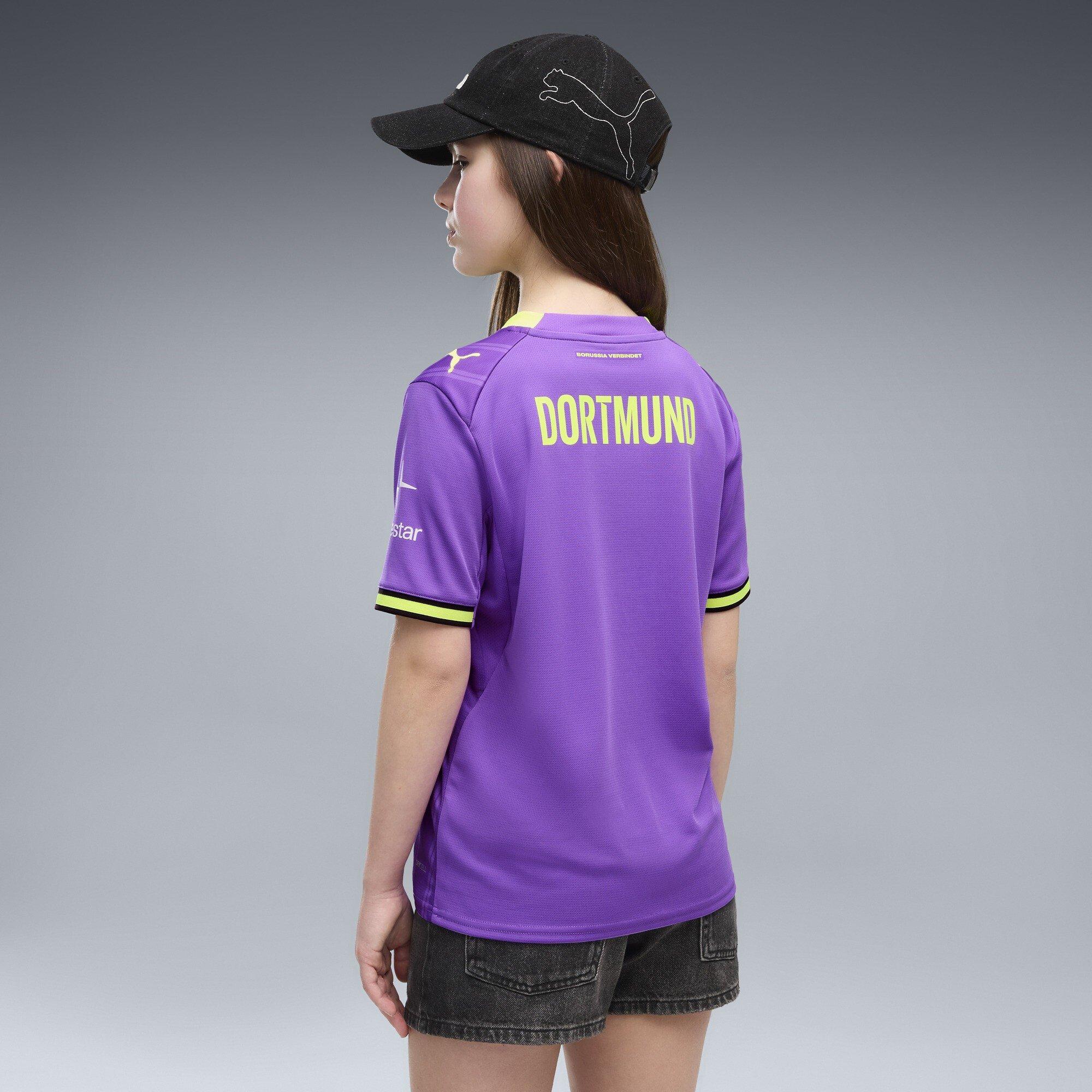 Viola/Giallo - Puma - Kids' Borussia Dortmund Third 24/25 Short-Sleeve Football Shirt - 4