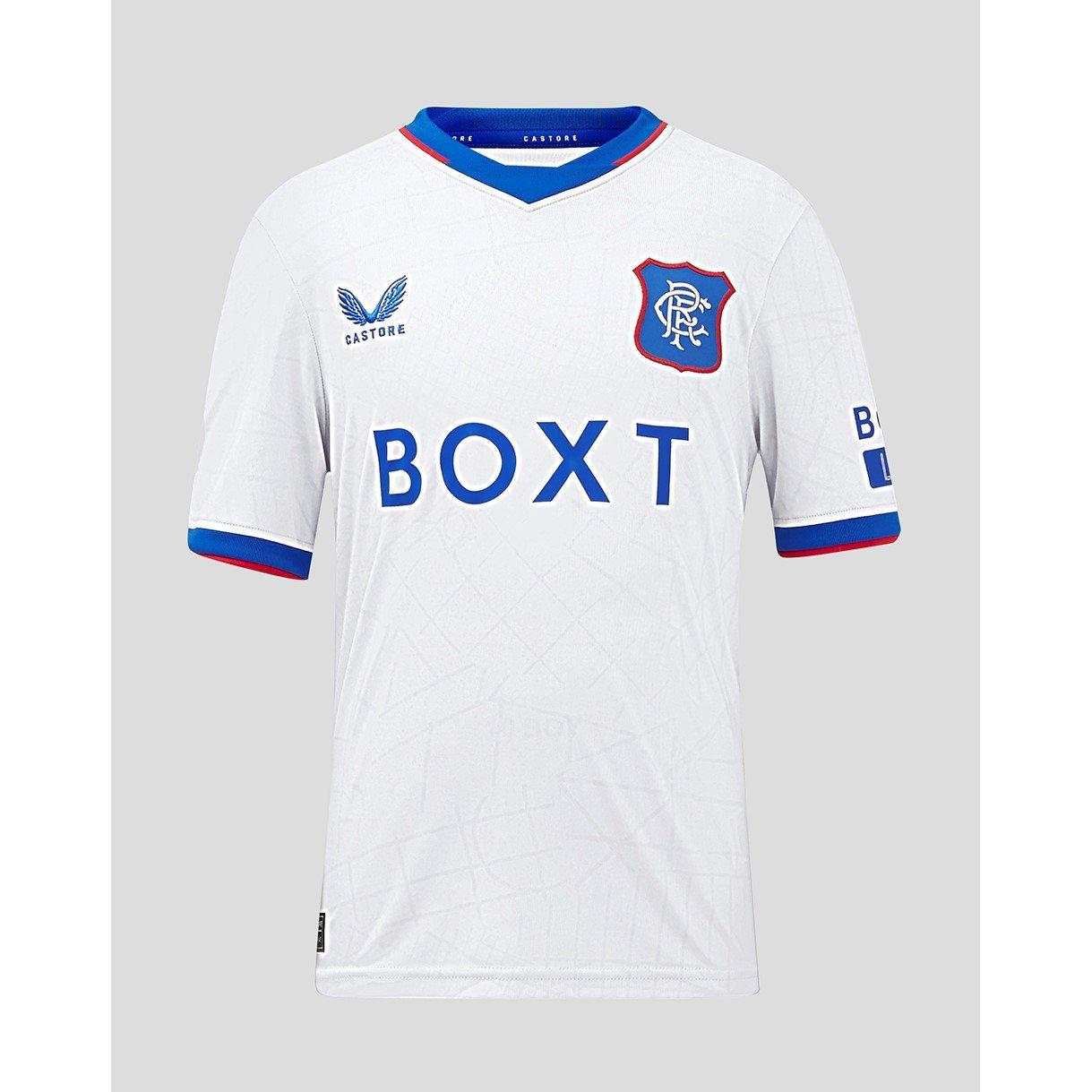 Castore Boys Rangers Away Shirt 2024 2025 Juniors - Grey/Blue - 9-10 (M)