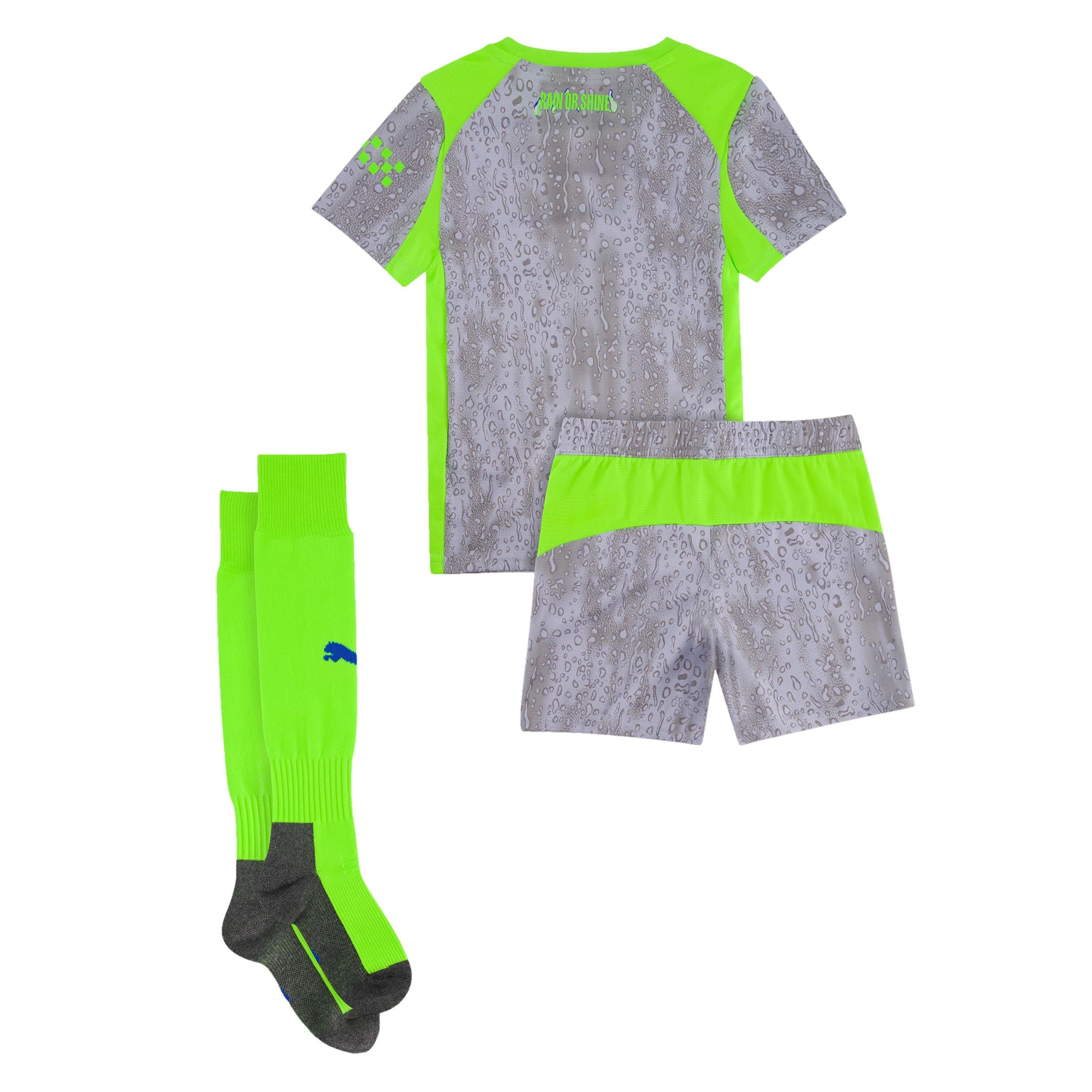 Grey/Green - Puma - Manchester City Third Mini Kit 2025 2026 Infants - 2